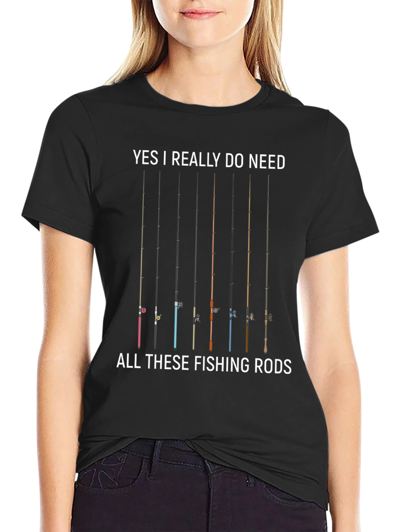 Fishing Rods Graphic Tee - Yes I Need All