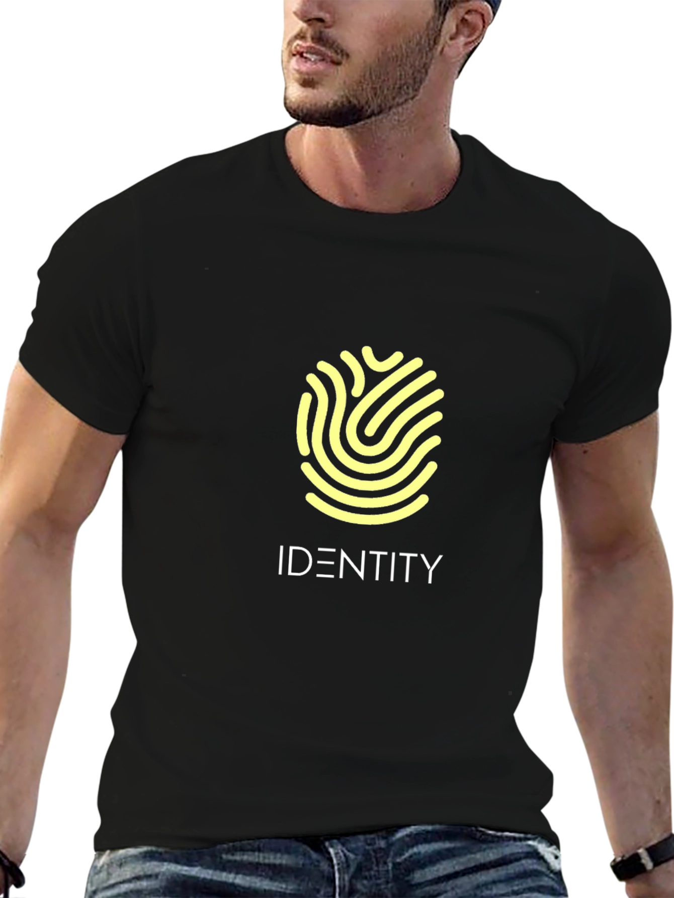 Identity Fingerprint Graphic Tee - Premium Cotton Comfort