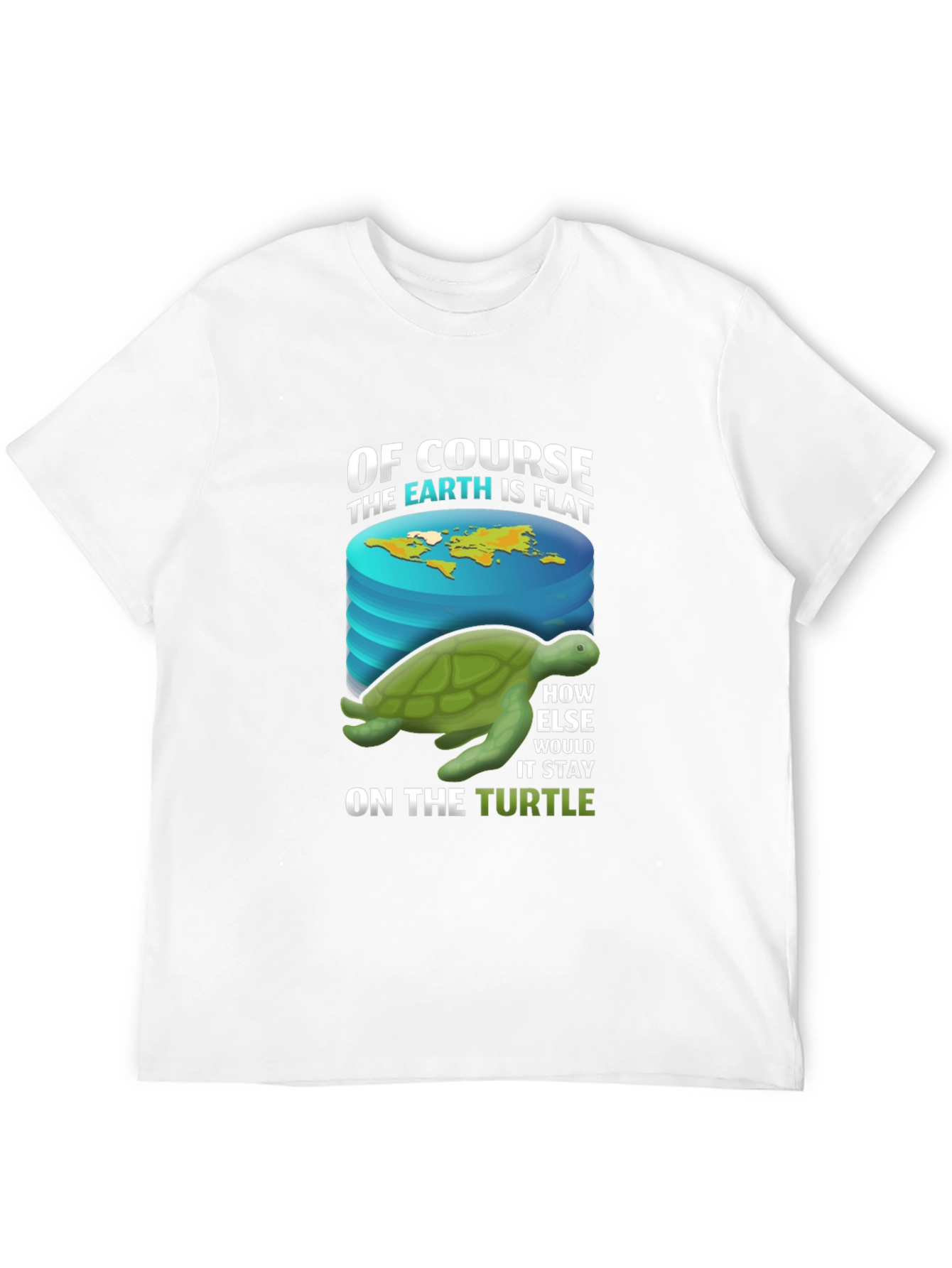 Flat Earth Turtle T-Shirt