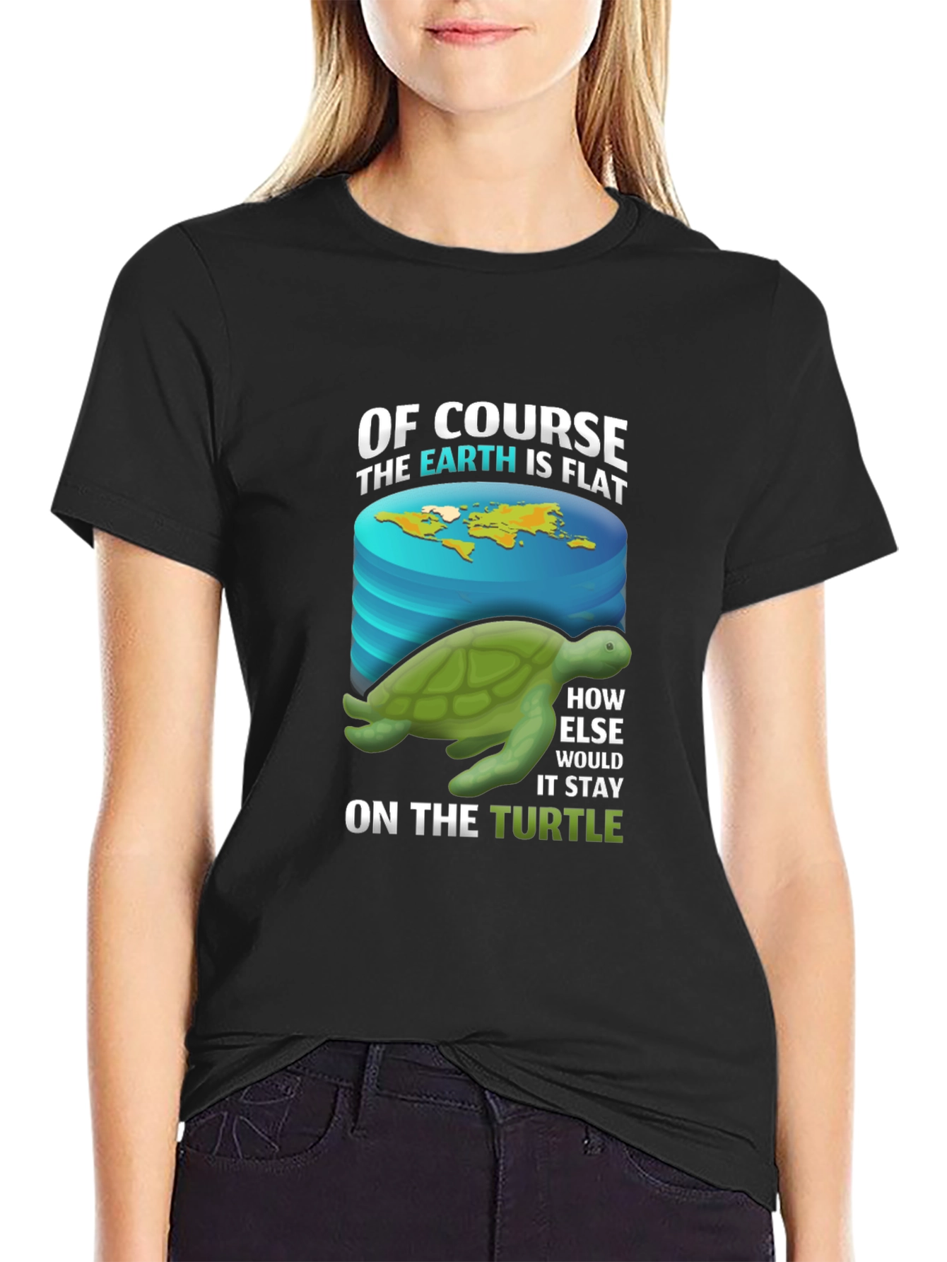 Flat Earth Turtle T-Shirt