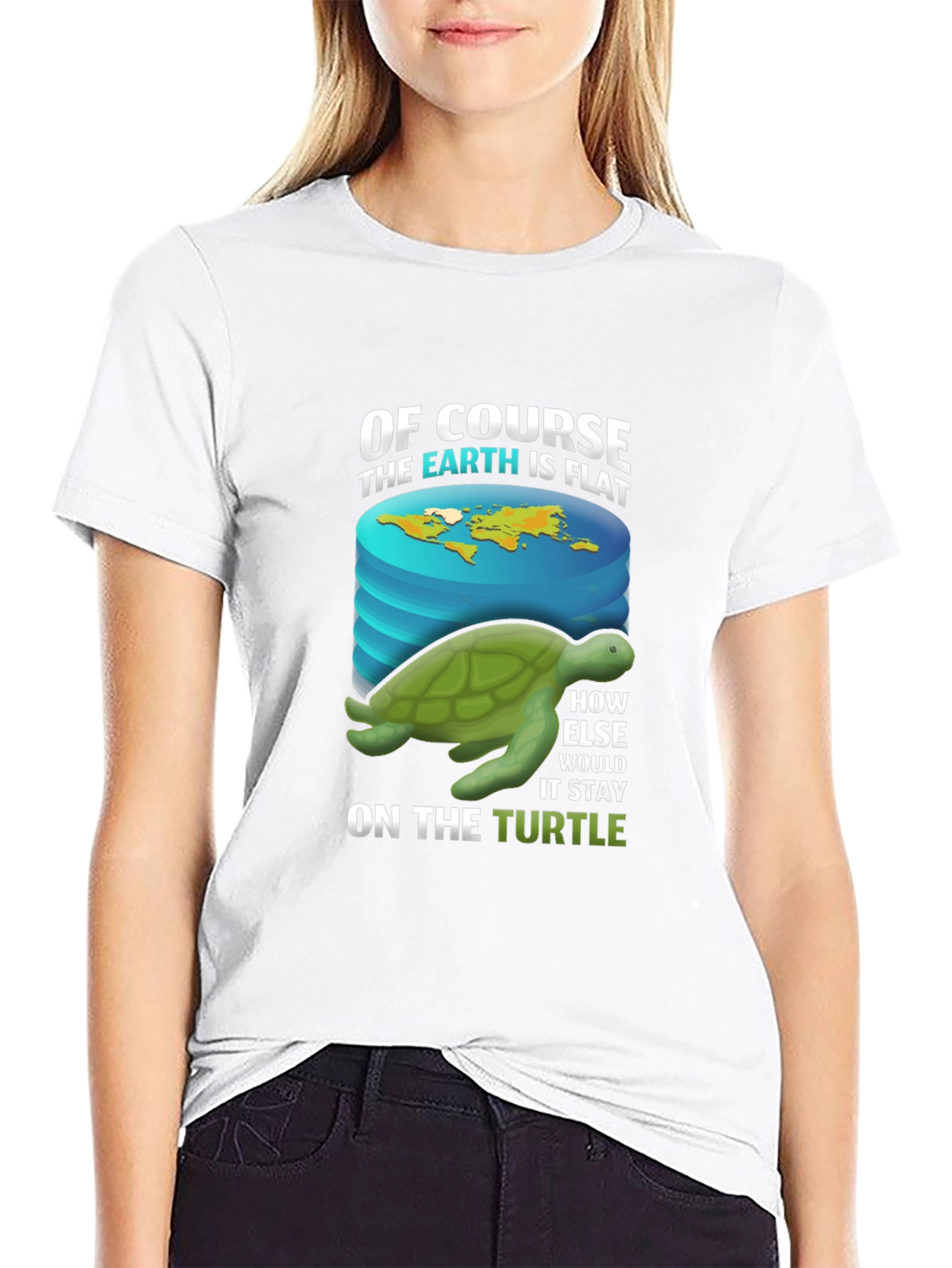 Flat Earth Turtle T-Shirt