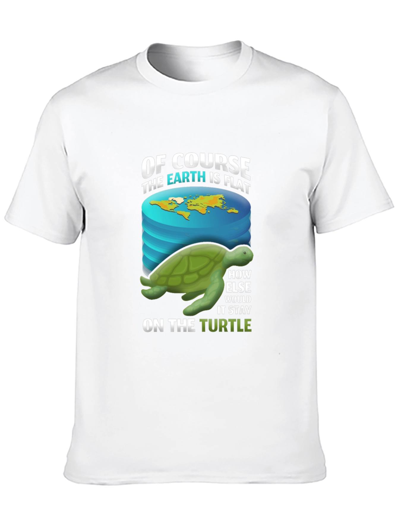 Flat Earth Turtle T-Shirt