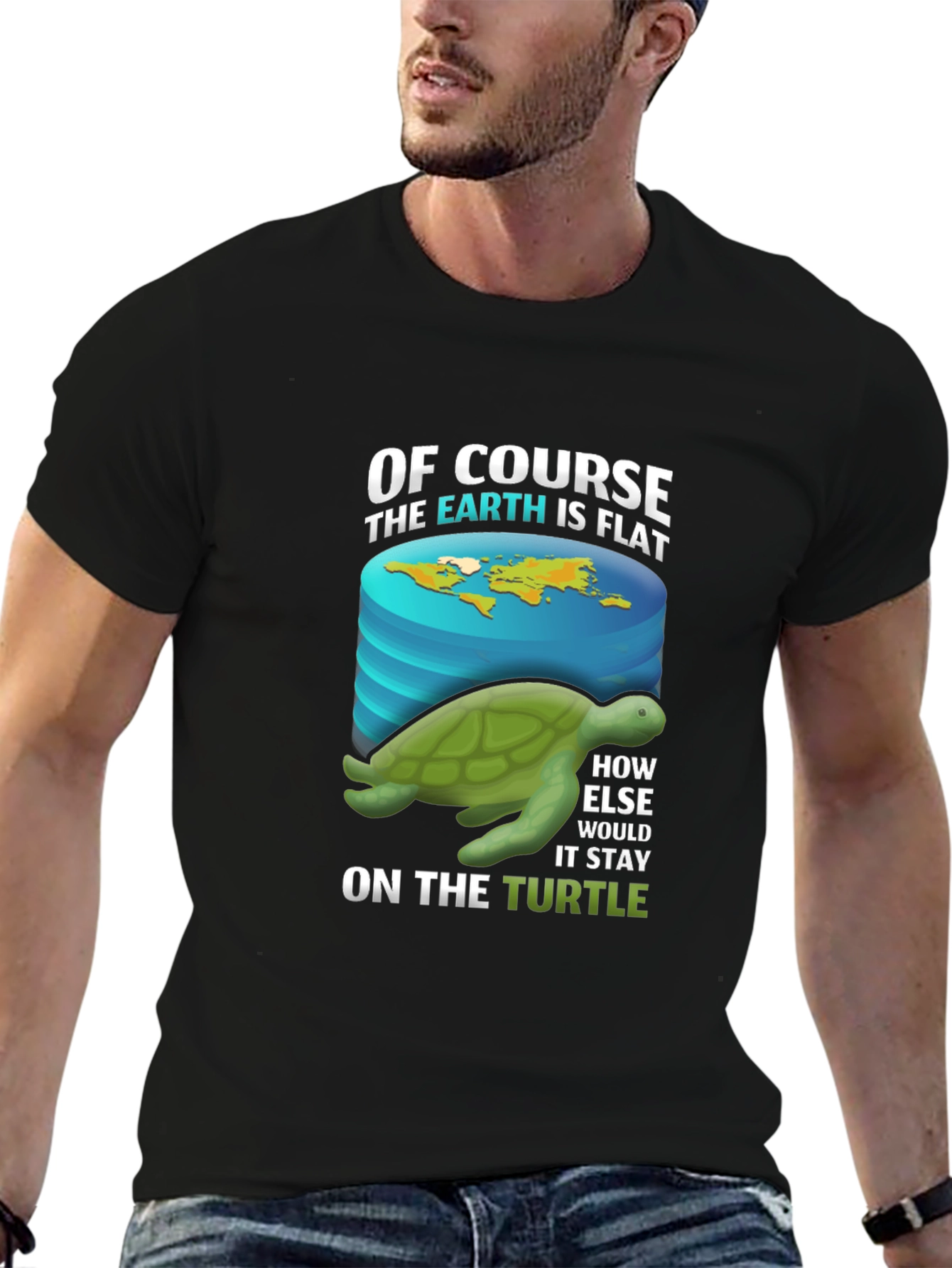 Flat Earth Turtle T-Shirt