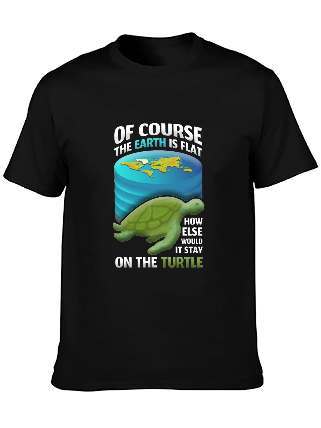 Flat Earth Turtle T-Shirt