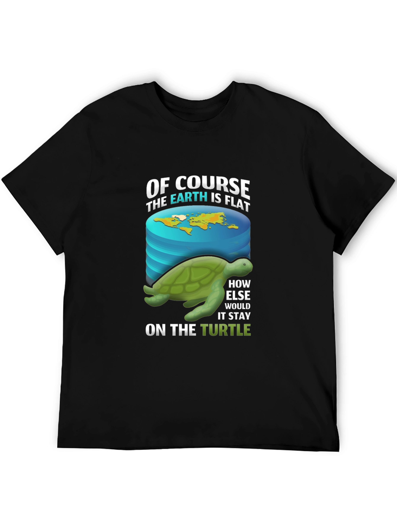 Flat Earth Turtle T-Shirt