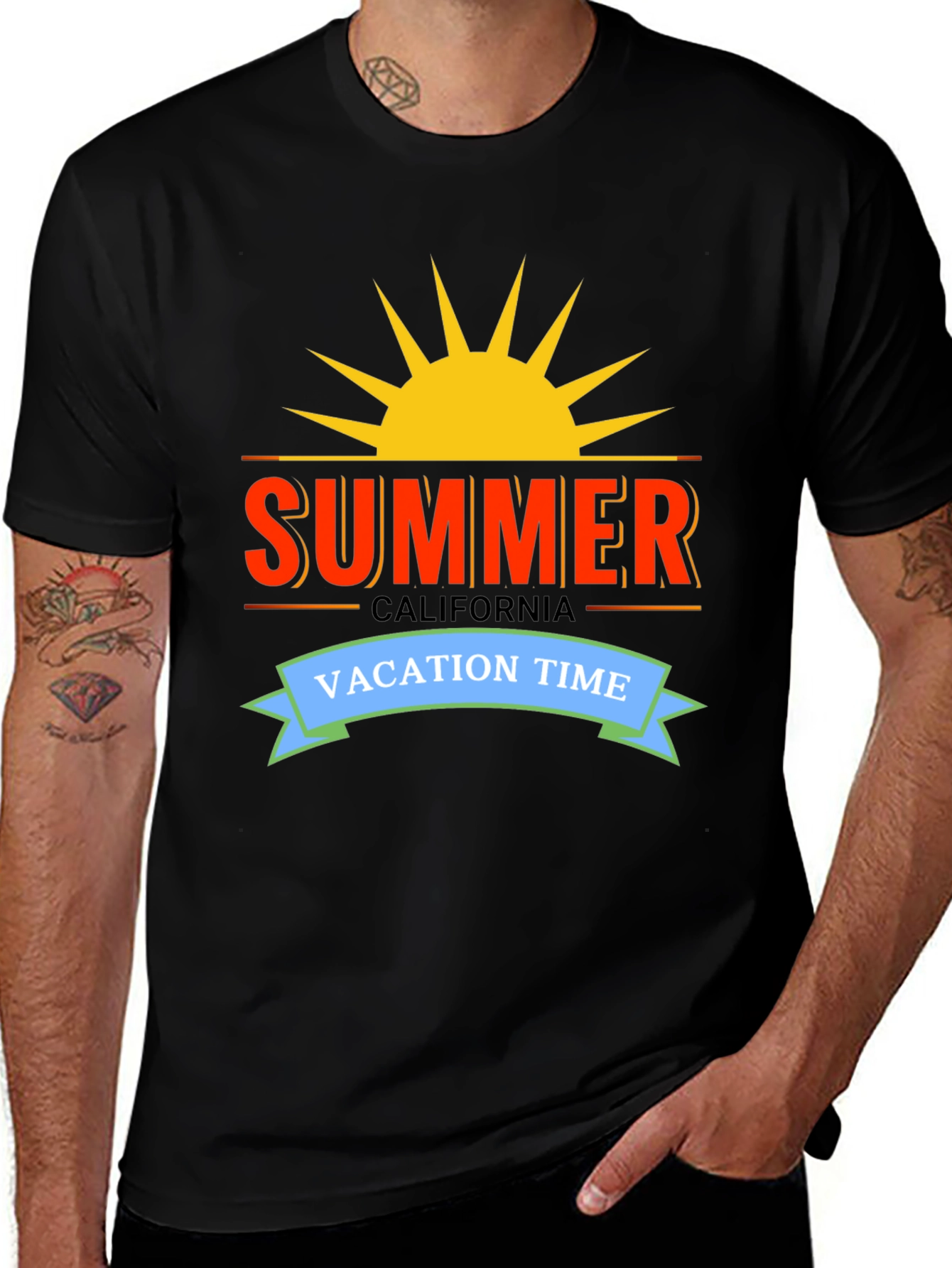 Summer California Vacation Time Graphic Tee