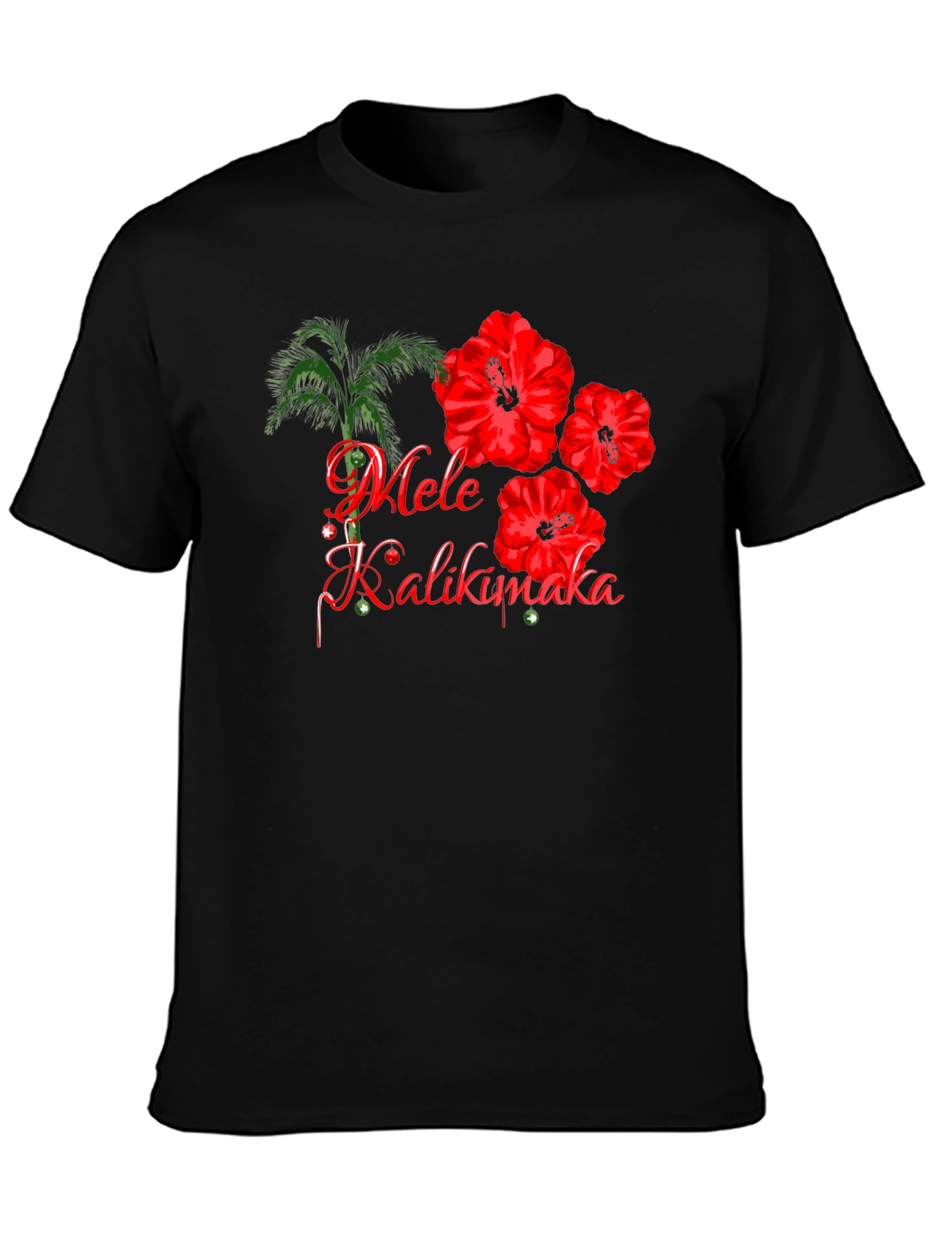 Mele Kalikimaka Graphic Tee - Hawaiian Christmas Shirt
