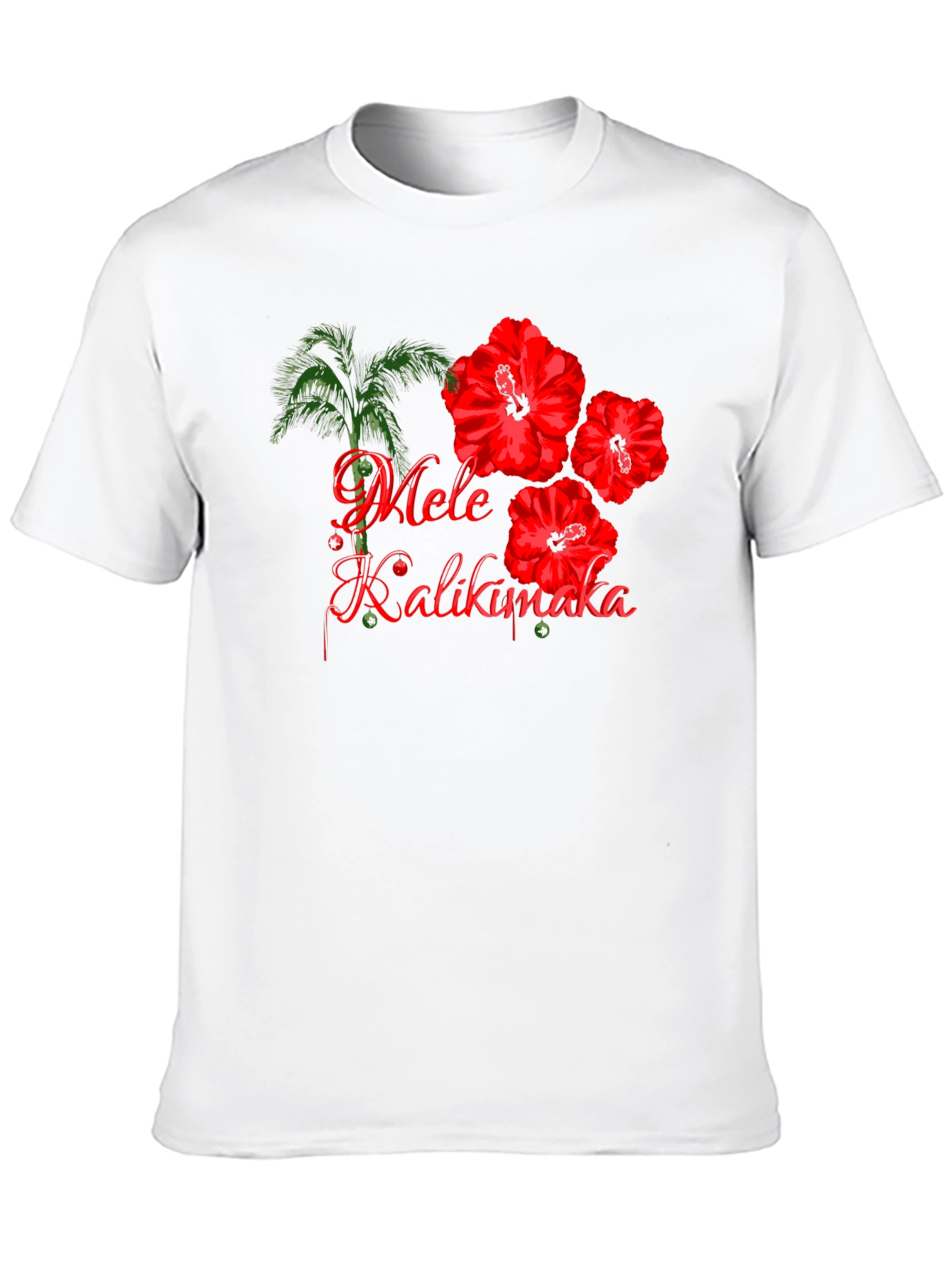Mele Kalikimaka Graphic Tee - Hawaiian Christmas Shirt