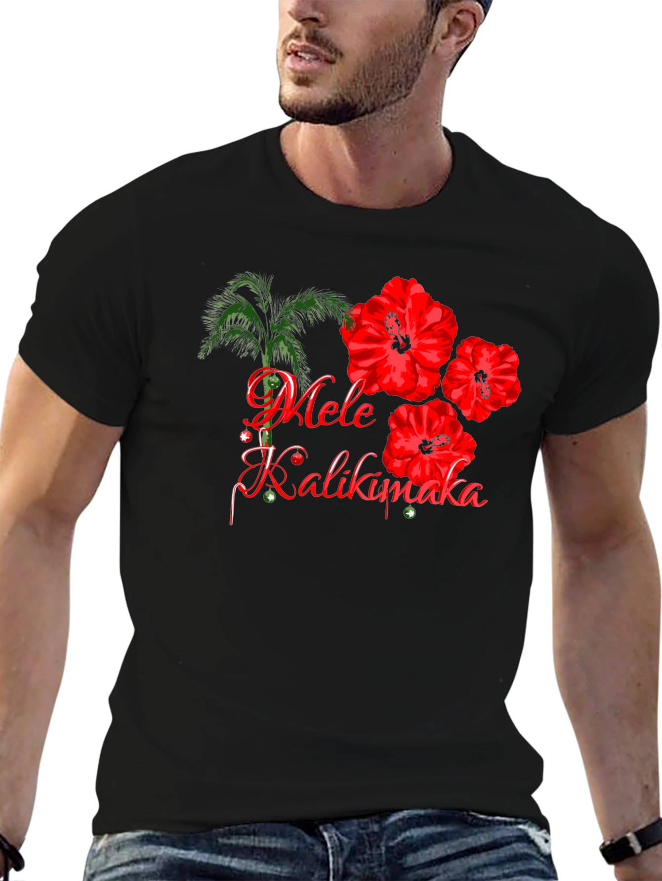 Mele Kalikimaka Graphic Tee - Hawaiian Christmas Shirt