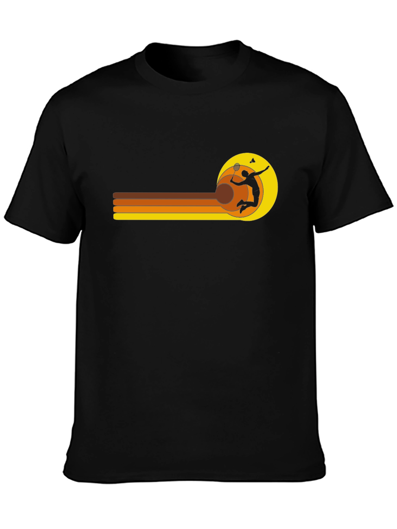 Retro Badminton Player Graphic Tee