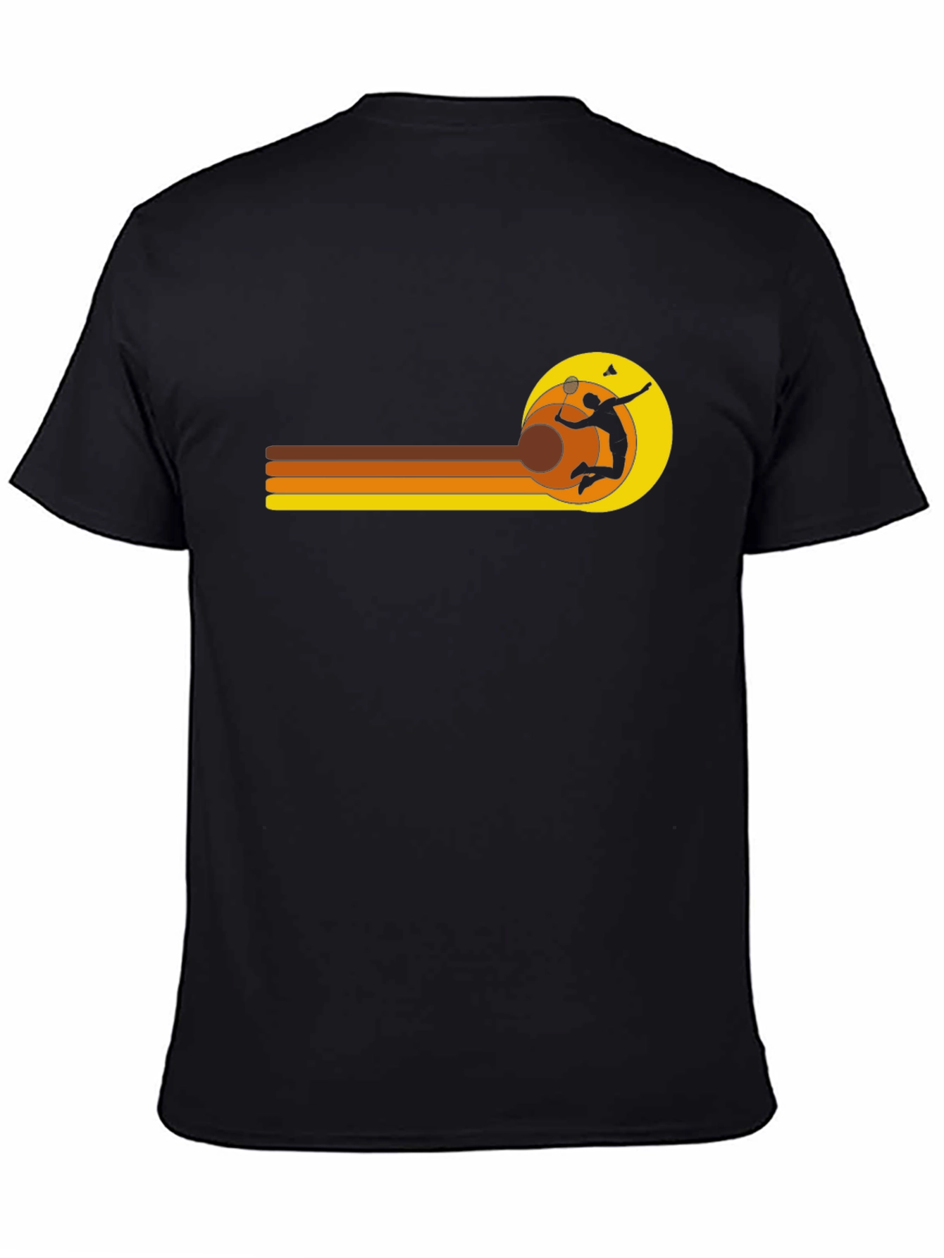 Retro Badminton Player Graphic Tee