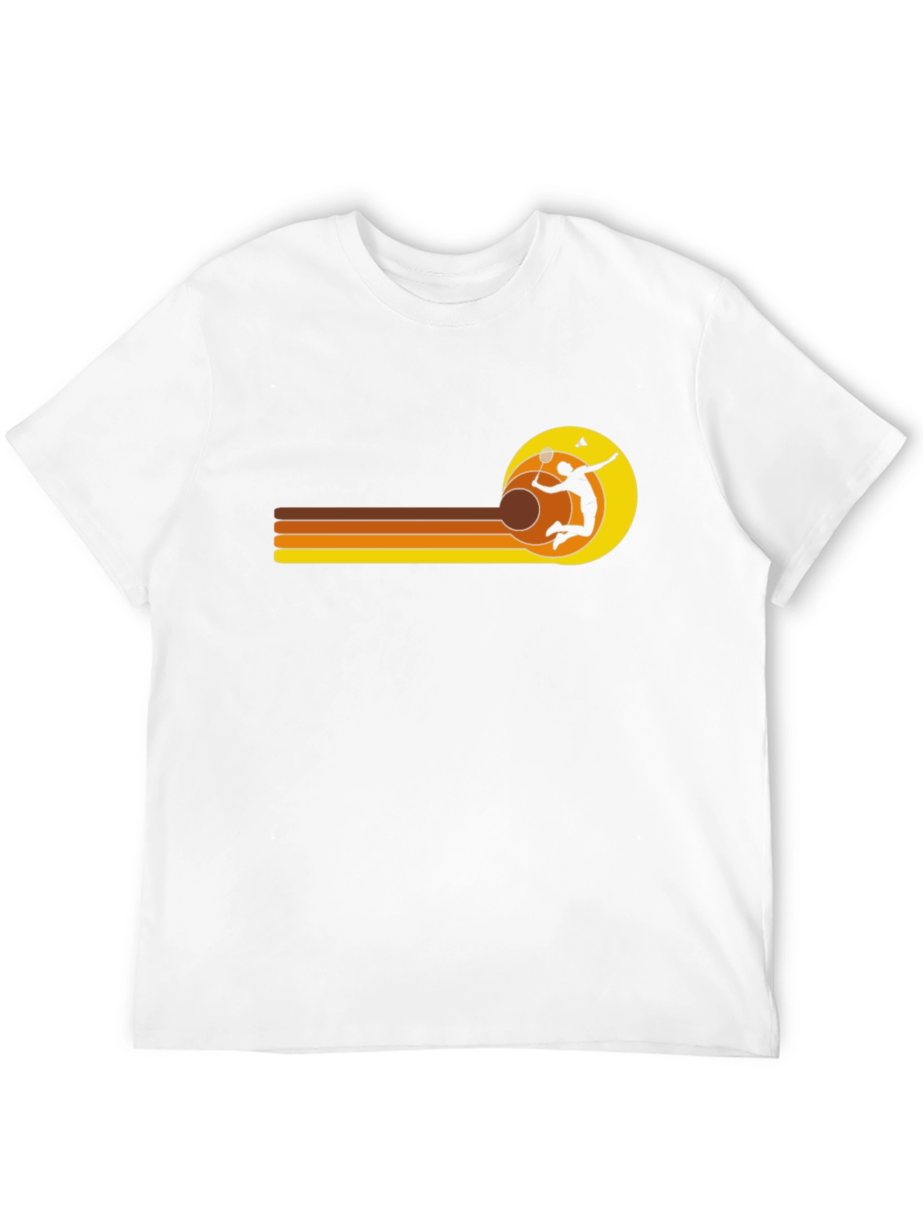 Retro Badminton Player Graphic Tee