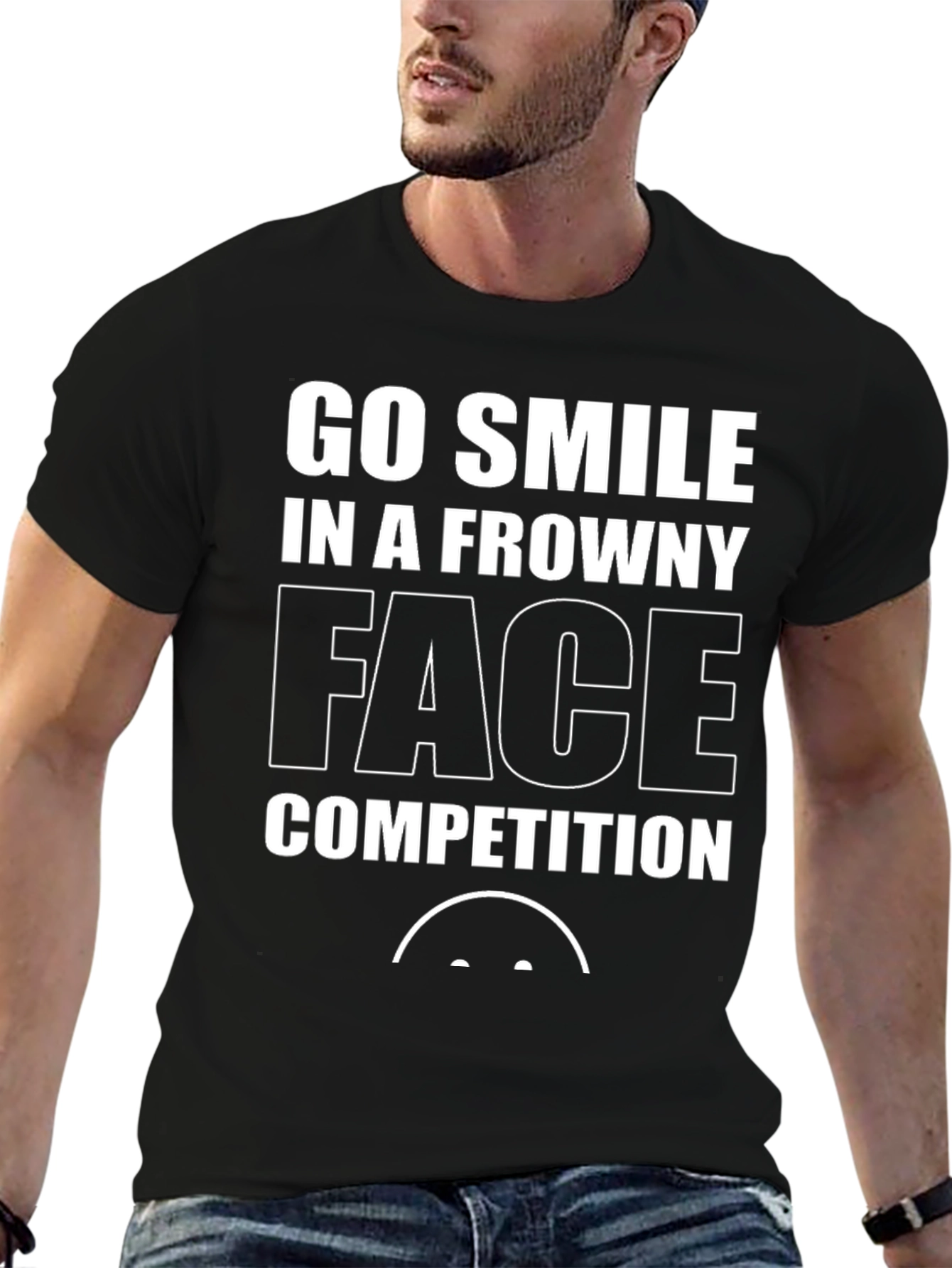 Funny Frowny Face Competition T-Shirt