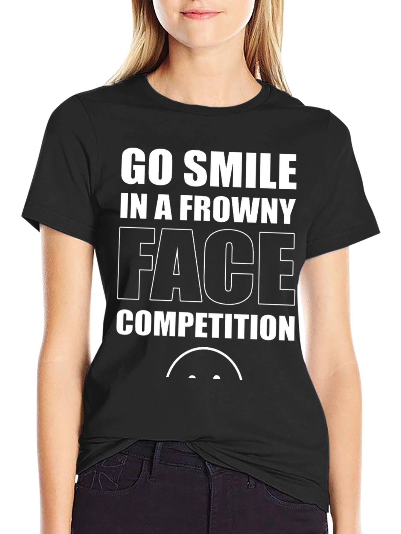 Funny Frowny Face Competition T-Shirt