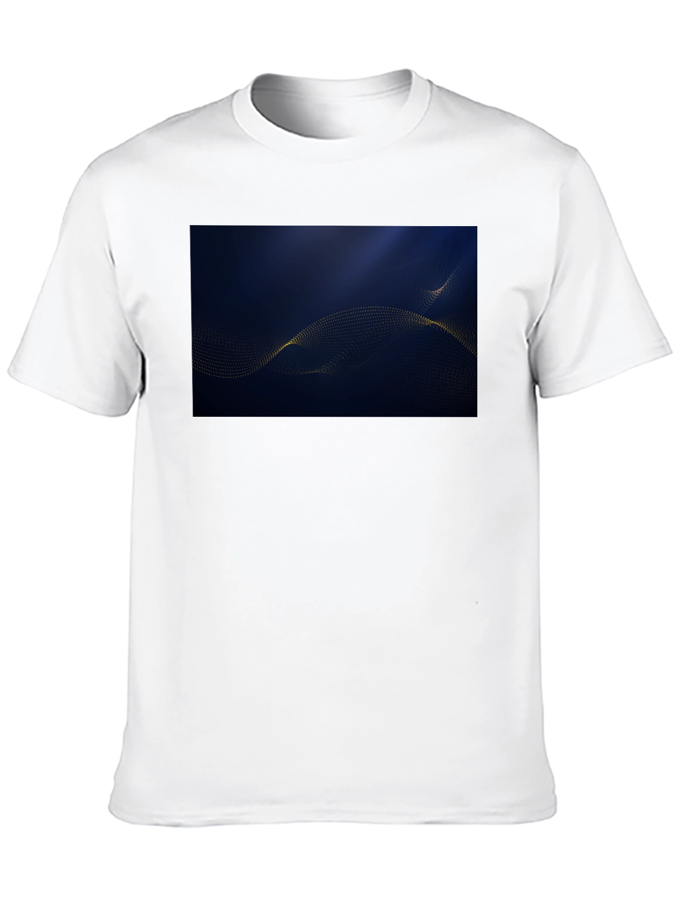 Modern Abstract Wave Design Black T-Shirt