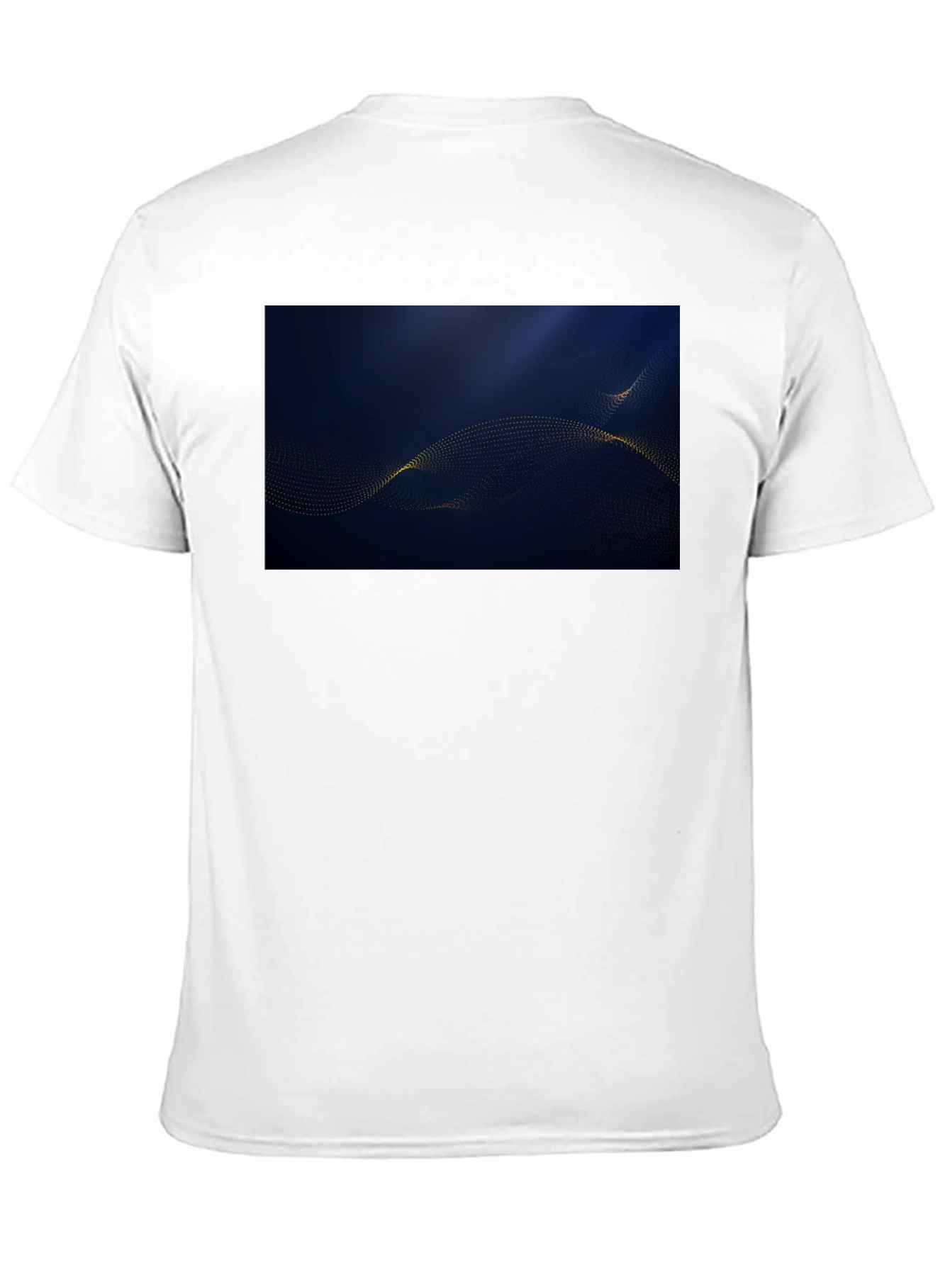 Modern Abstract Wave Design Black T-Shirt