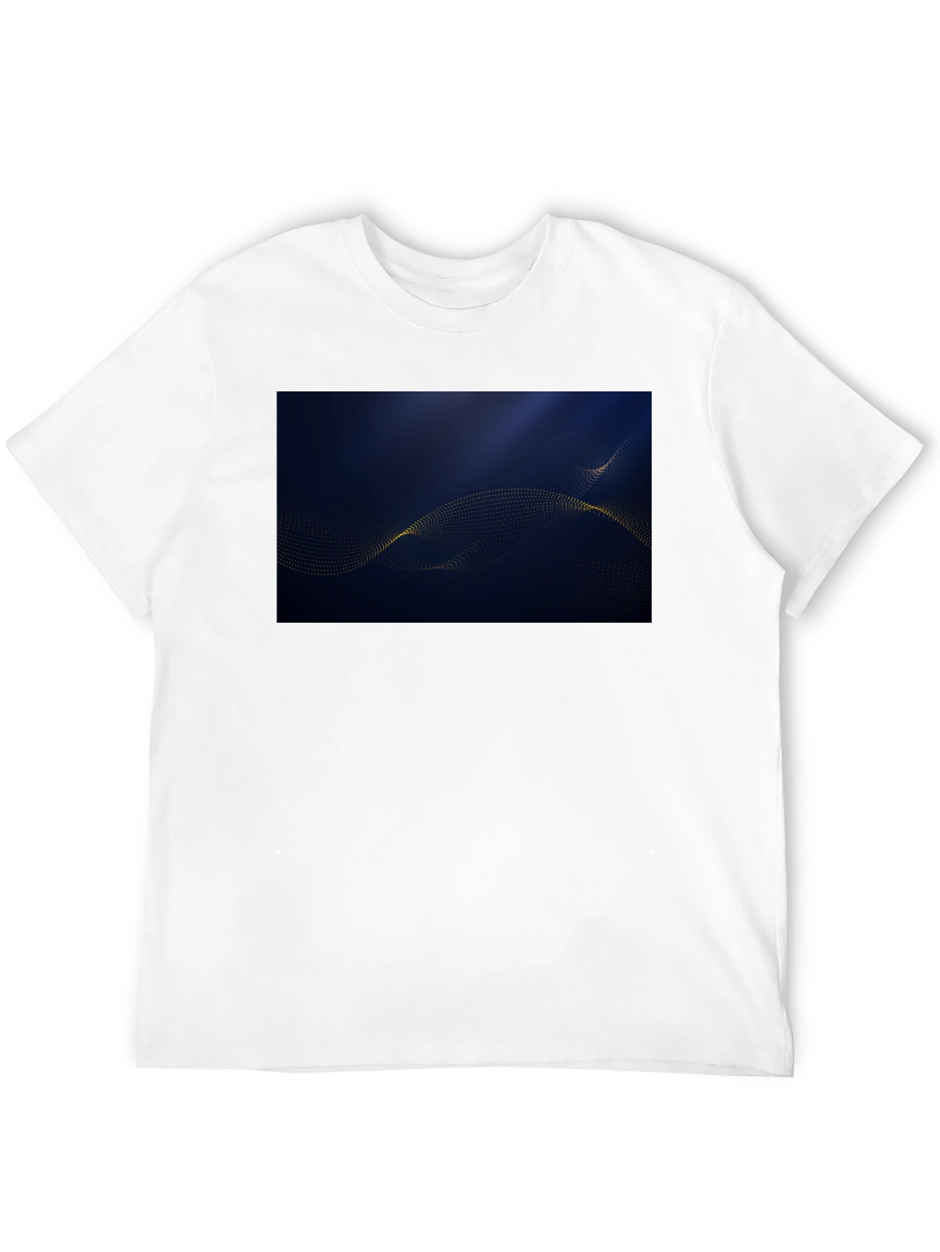 Modern Abstract Wave Design Black T-Shirt