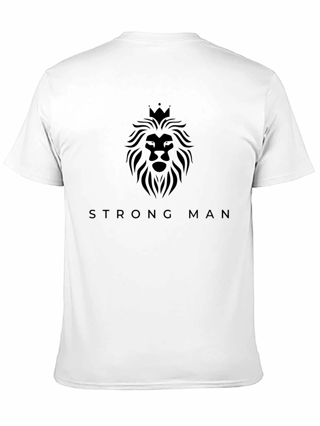 Strong Man Lion Graphic Tee - Black