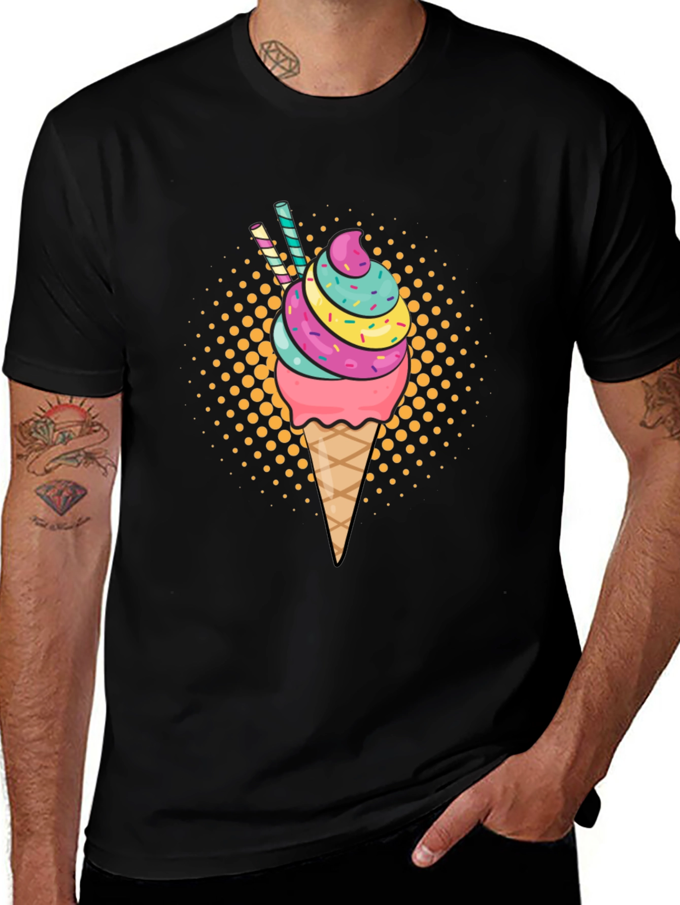 Ice Cream Cone Graphic T-Shirt - Unisex Summer Style