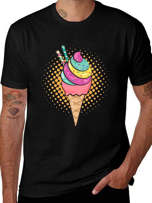 Ice Cream Cone Graphic T-Shirt - Unisex Summer Style