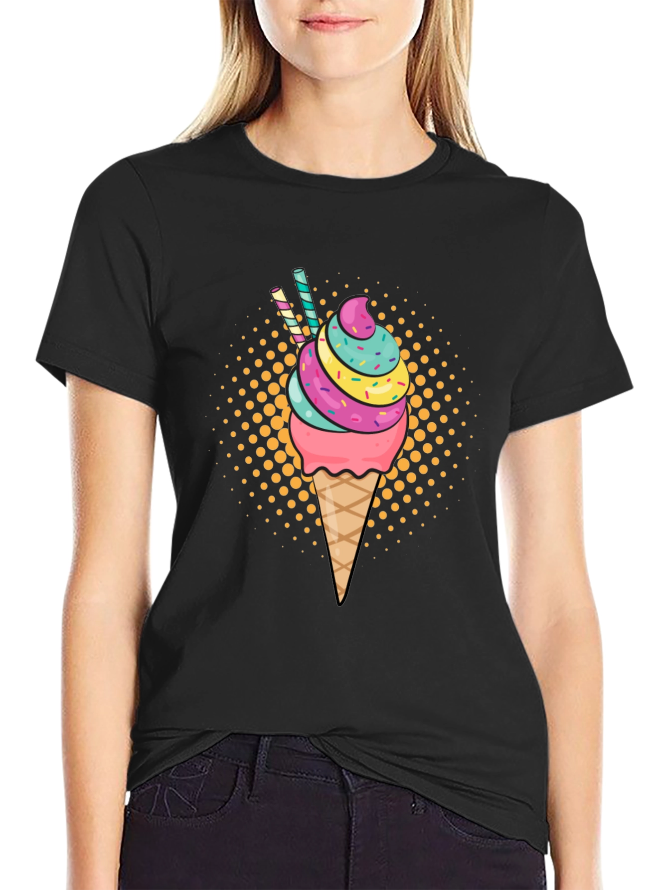 Ice Cream Cone Graphic T-Shirt - Unisex Summer Style