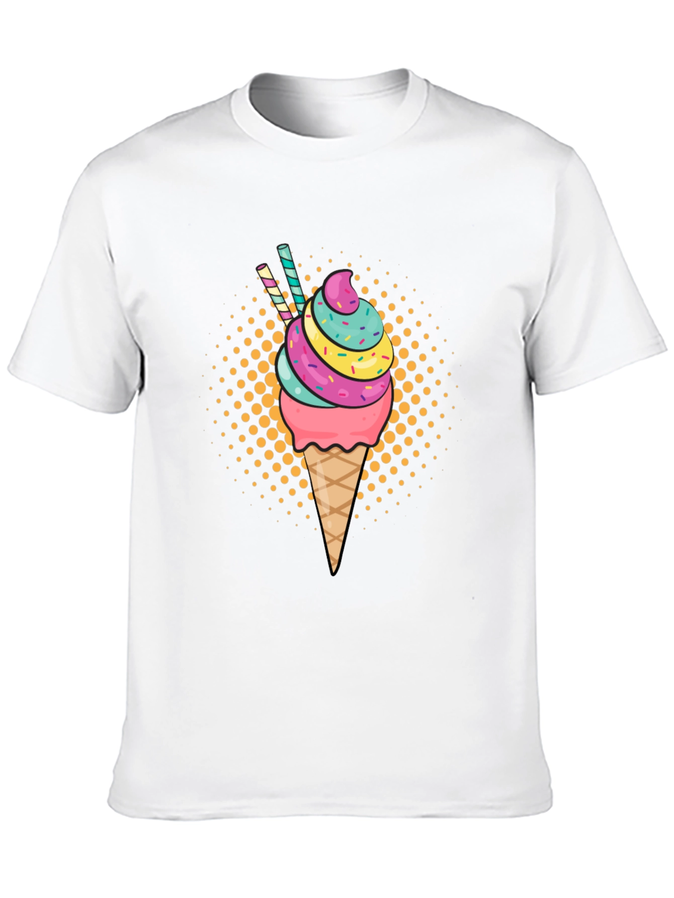 Ice Cream Cone Graphic T-Shirt - Unisex Summer Style
