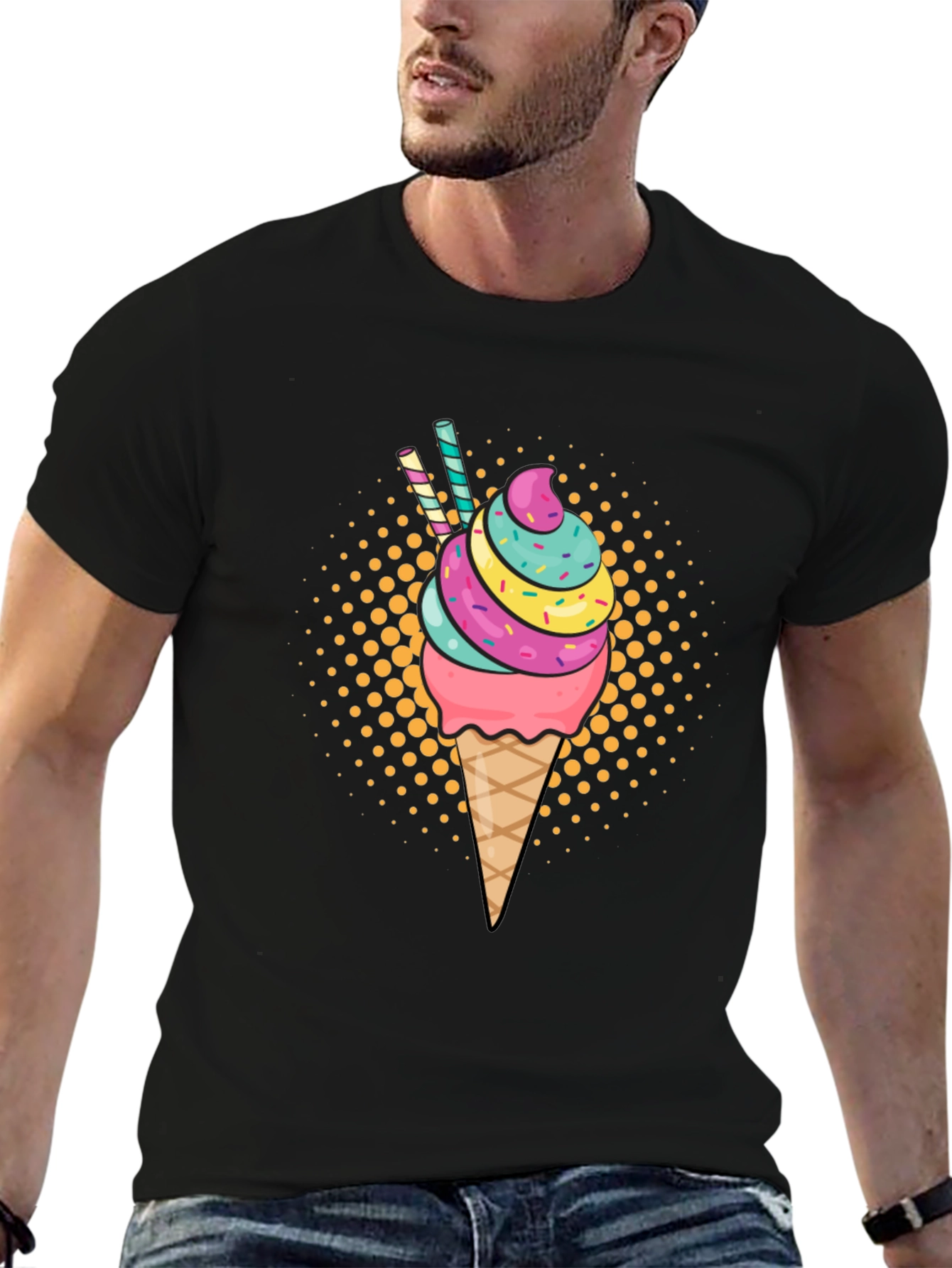 Ice Cream Cone Graphic T-Shirt - Unisex Summer Style
