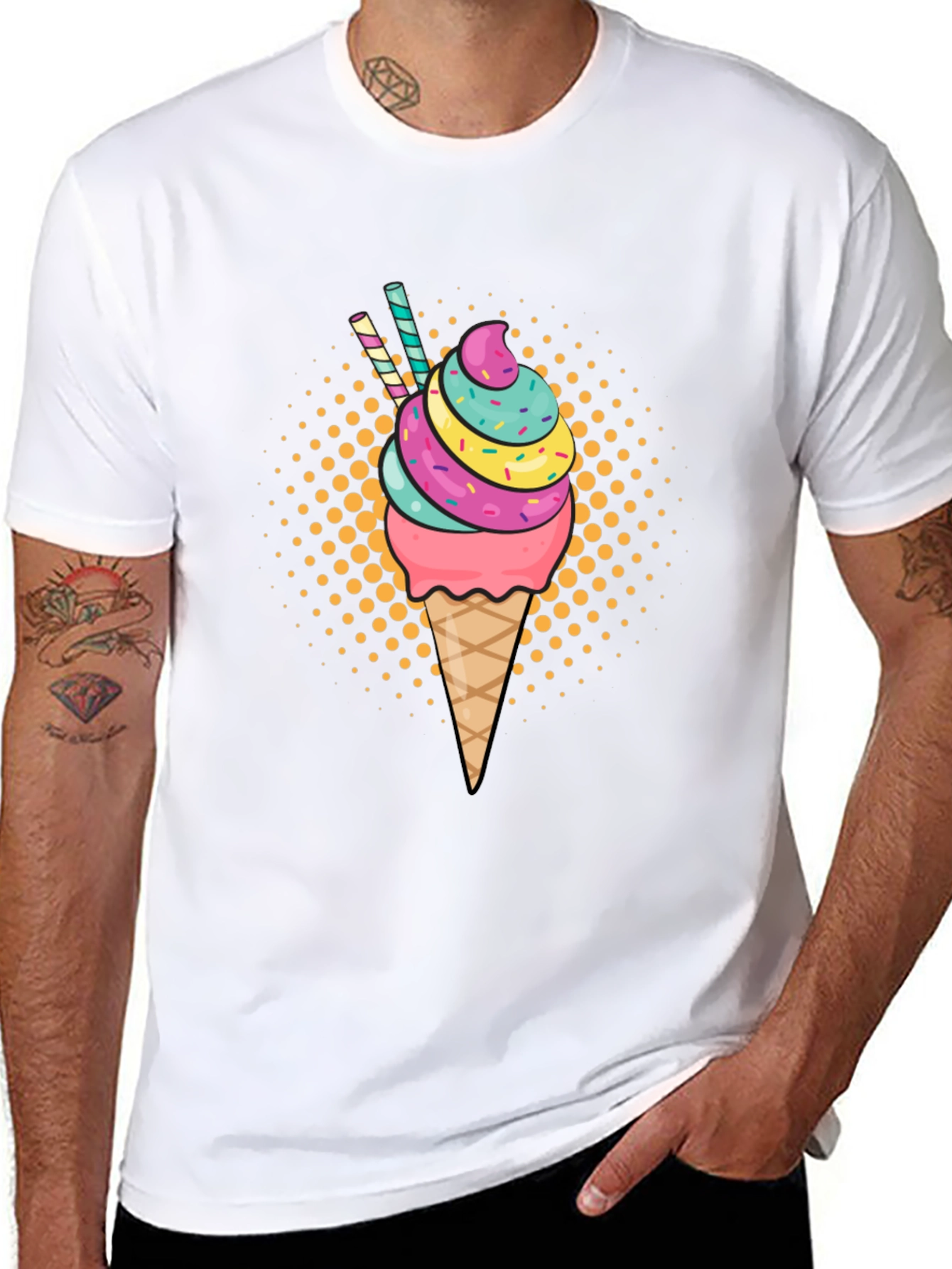 Ice Cream Cone Graphic T-Shirt - Unisex Summer Style