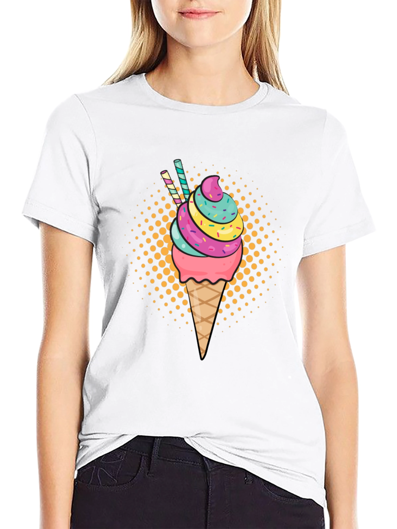 Ice Cream Cone Graphic T-Shirt - Unisex Summer Style