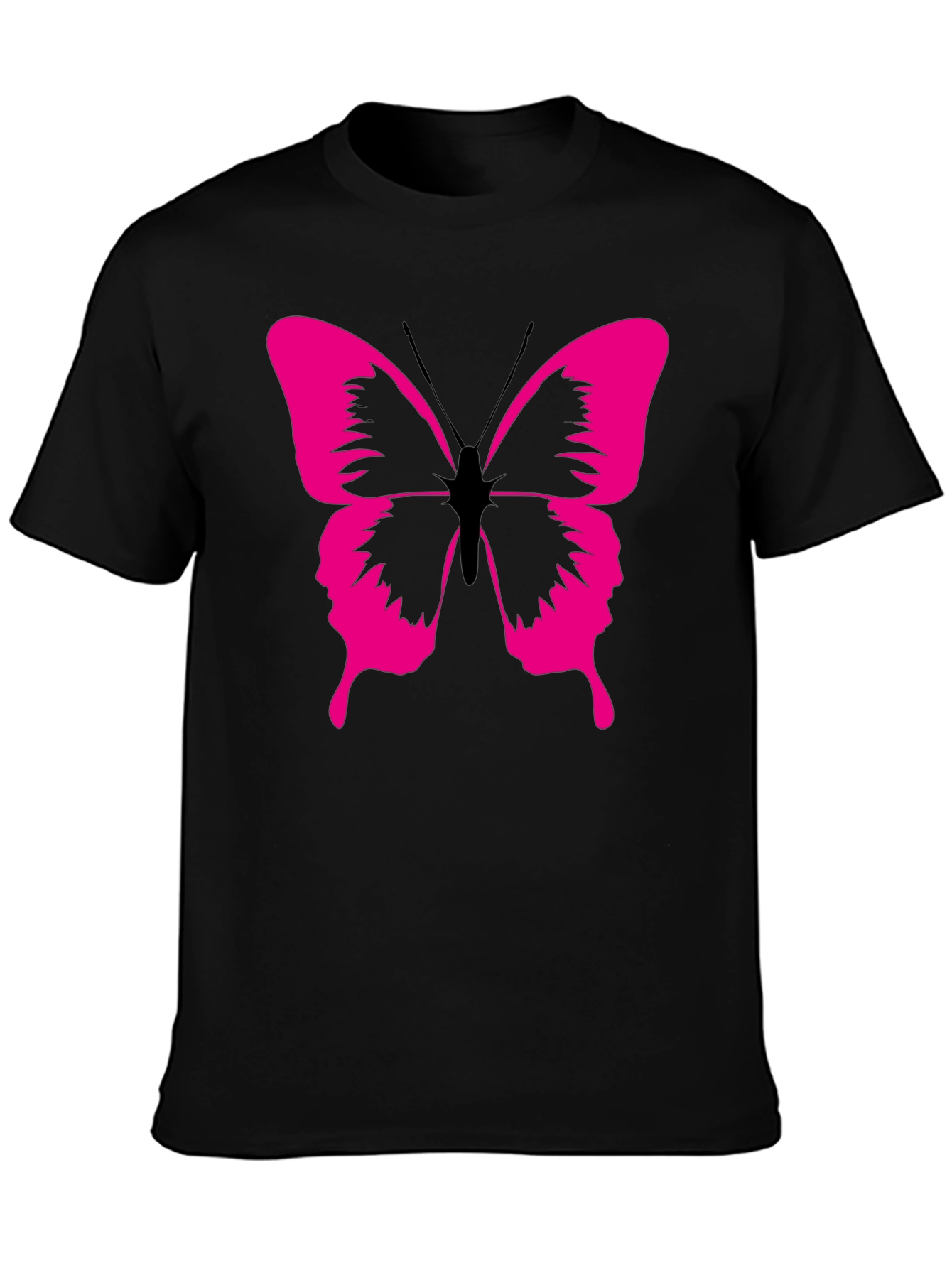 Butterfly Graphic Tee - Modern Black T-Shirt