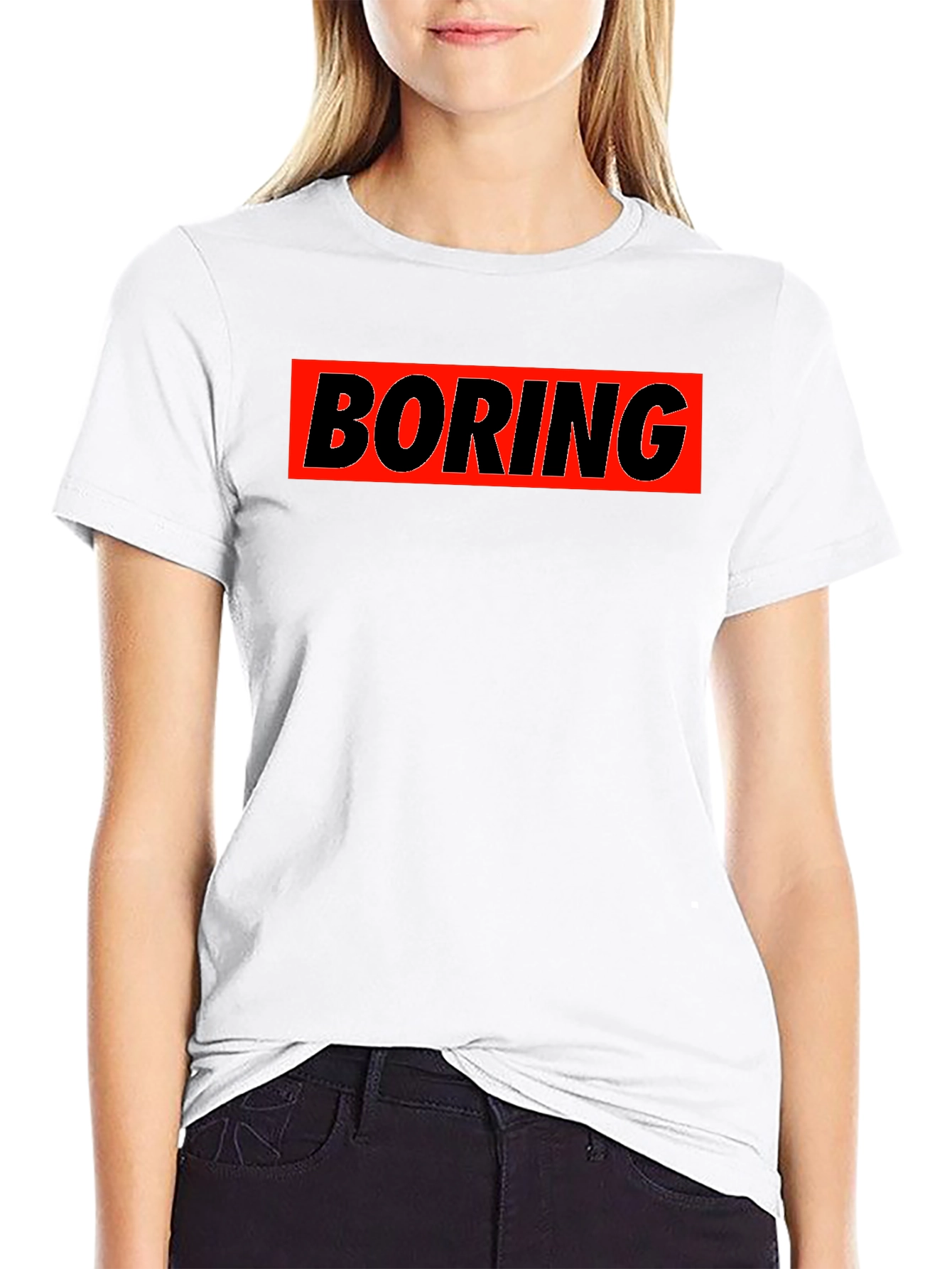 Boring Graphic T-Shirt - Classic Crew Neck