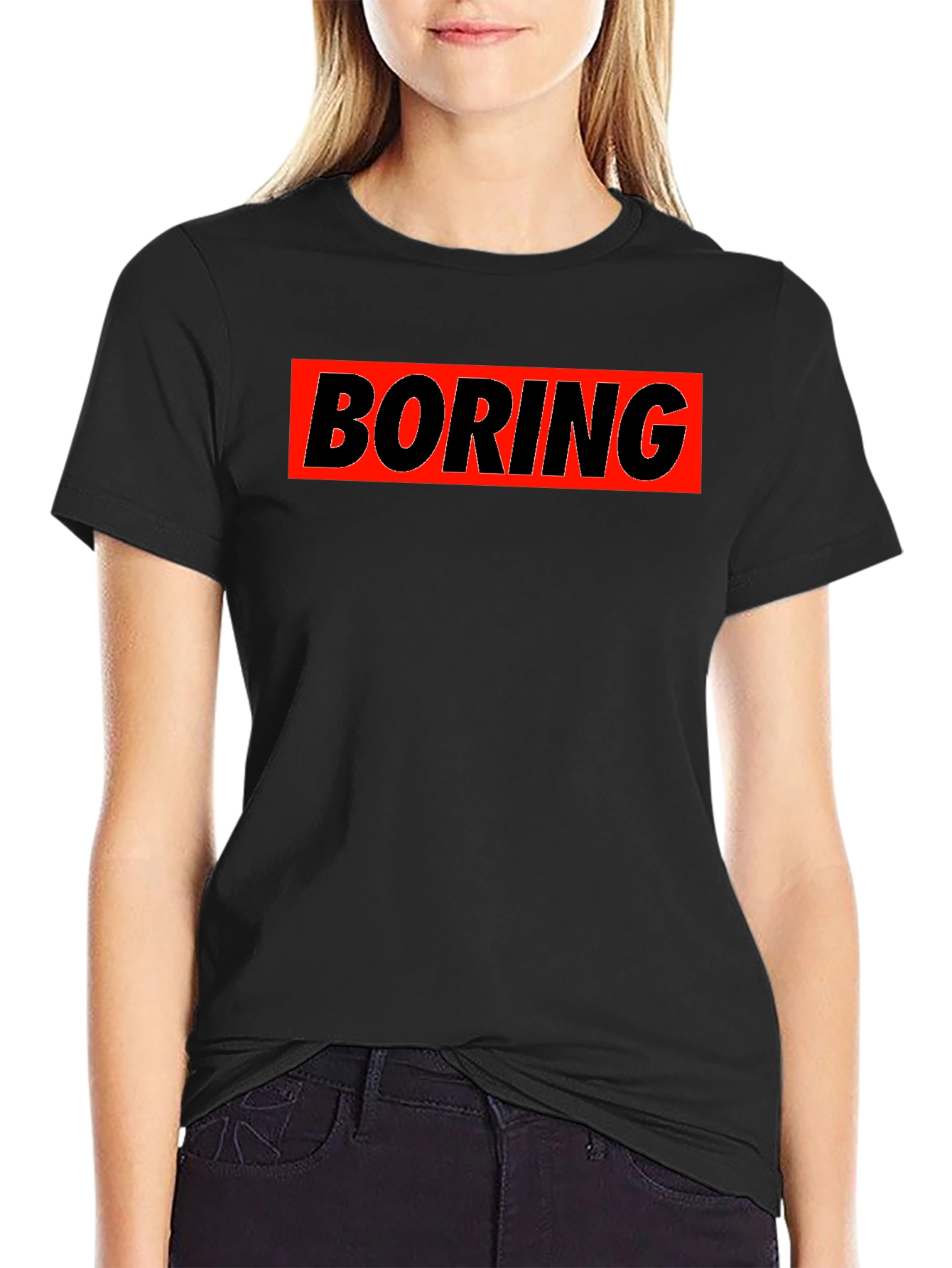 Boring Graphic T-Shirt - Classic Crew Neck