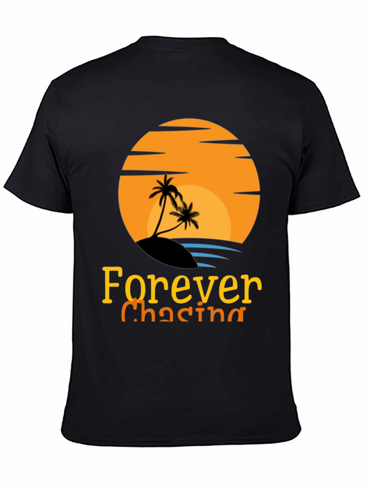Forever Chasing Sunset Black Graphic Tee