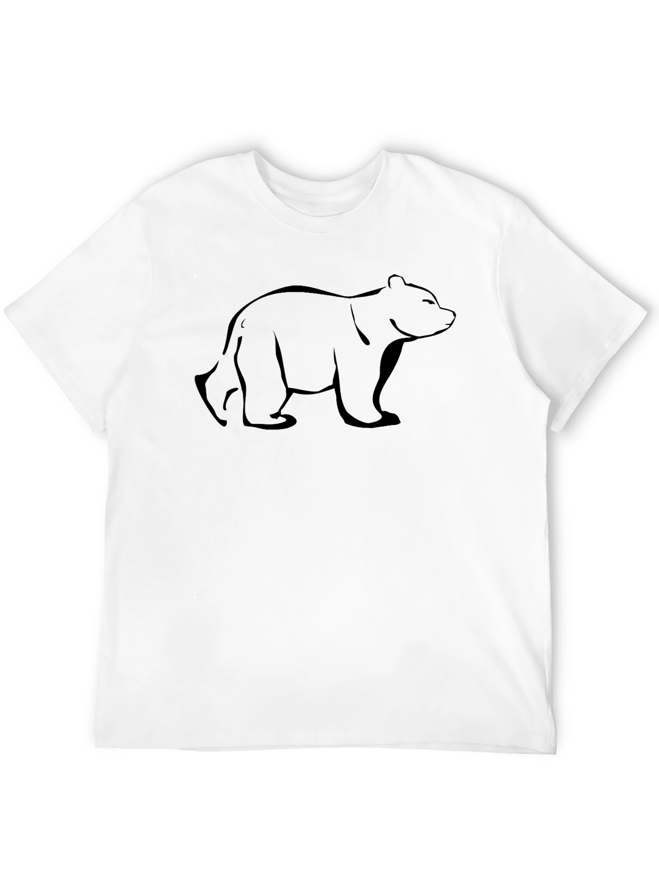 Mens Black Bear Graphic T-Shirt