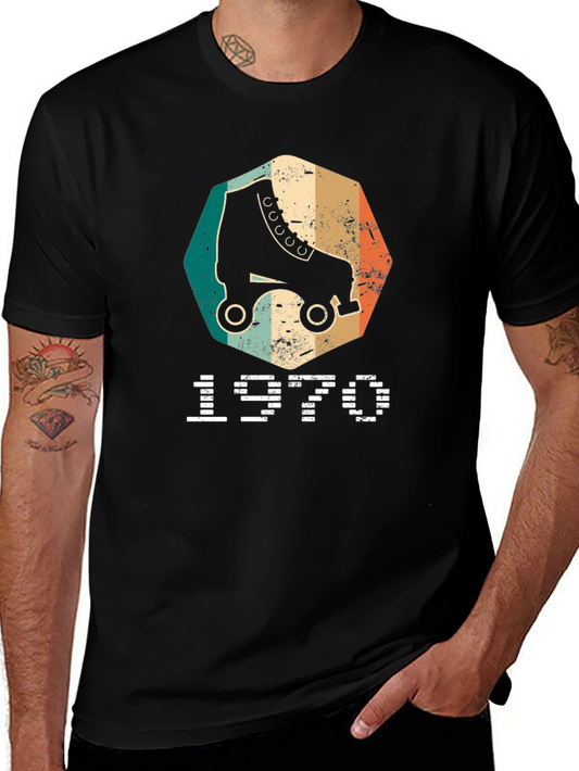 Vintage 1970s Roller Skate Retro Graphic T-Shirt