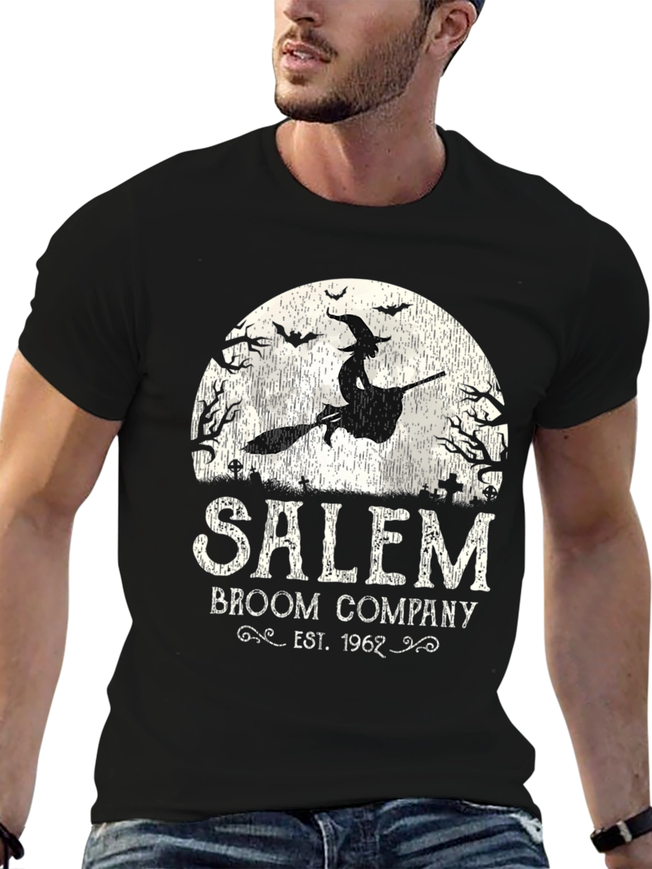 Salem Broom Co. T-Shirt - Halloween Witch Tee
