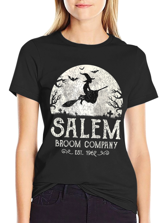 Salem Broom Co. T-Shirt - Halloween Witch Tee
