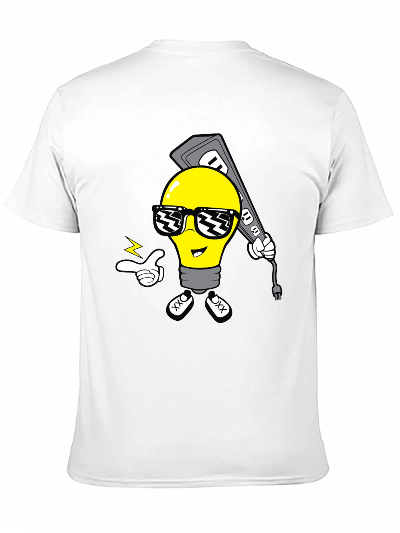 Cool Light Bulb Graphic T-Shirt - Black Cotton Tee