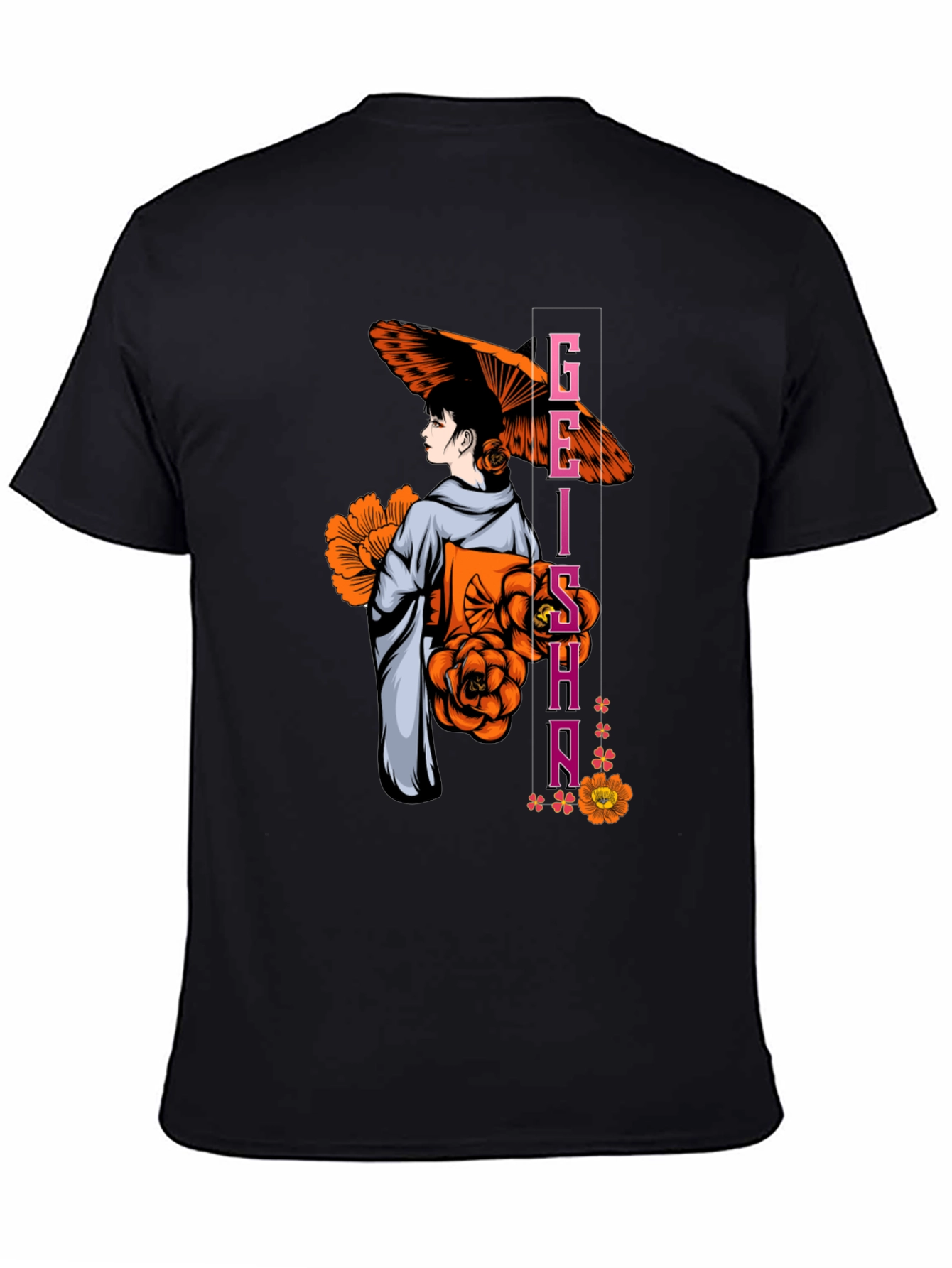 Geisha Graphic T-Shirt - Black
