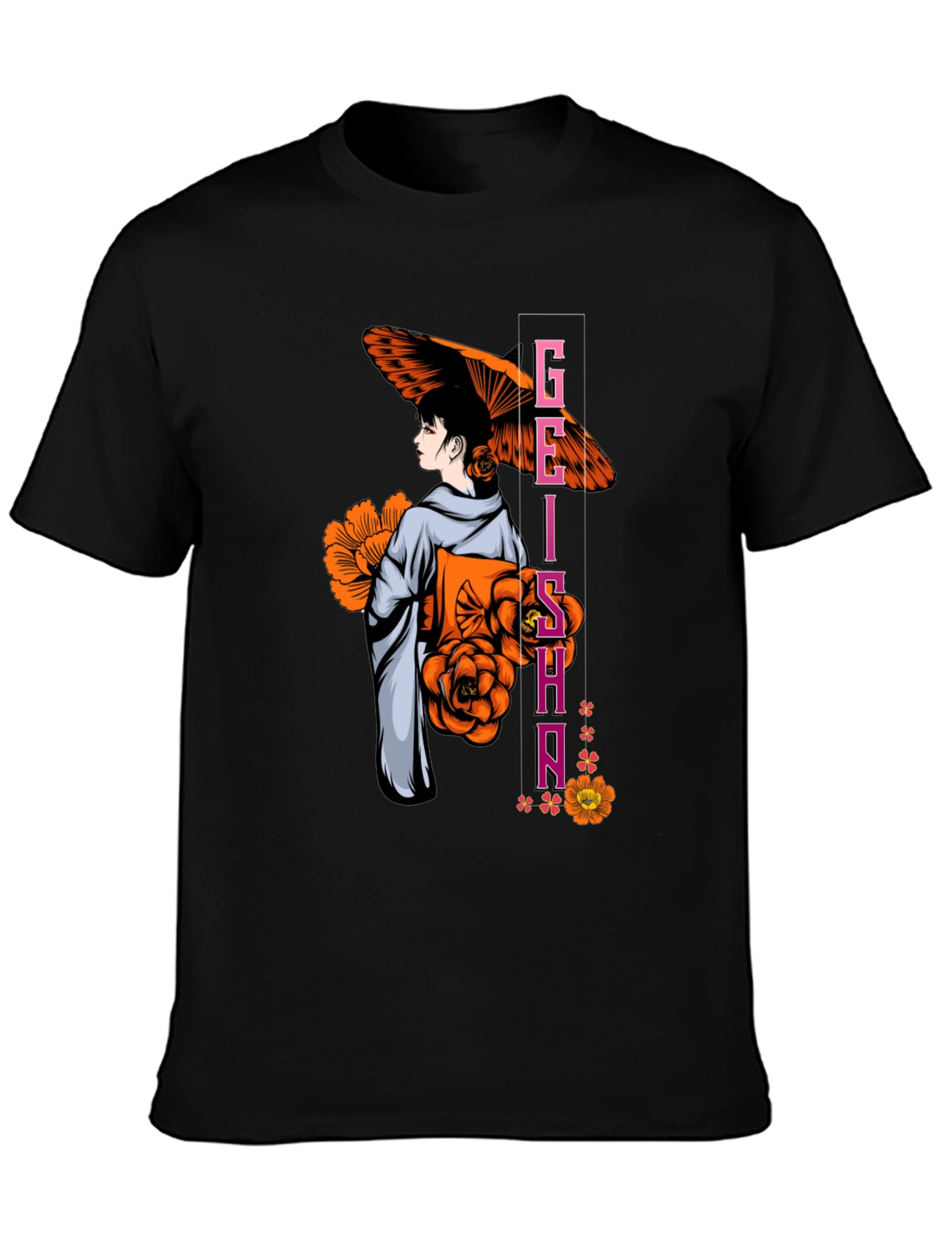 Geisha Graphic T-Shirt - Black