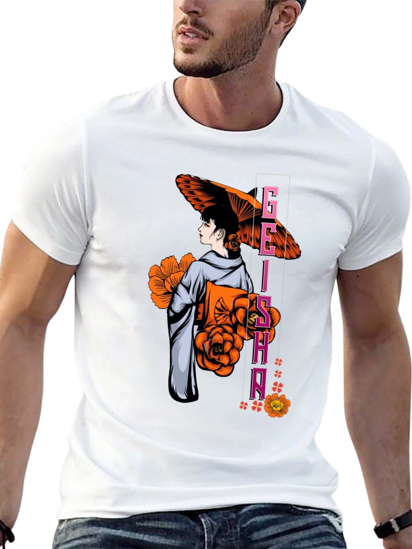 Geisha Graphic T-Shirt - Black