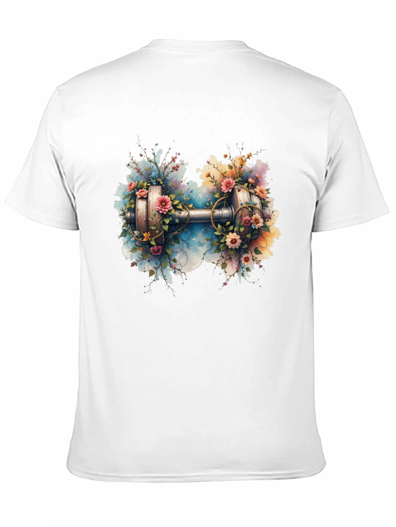 Floral Dumbbell Graphic Tee