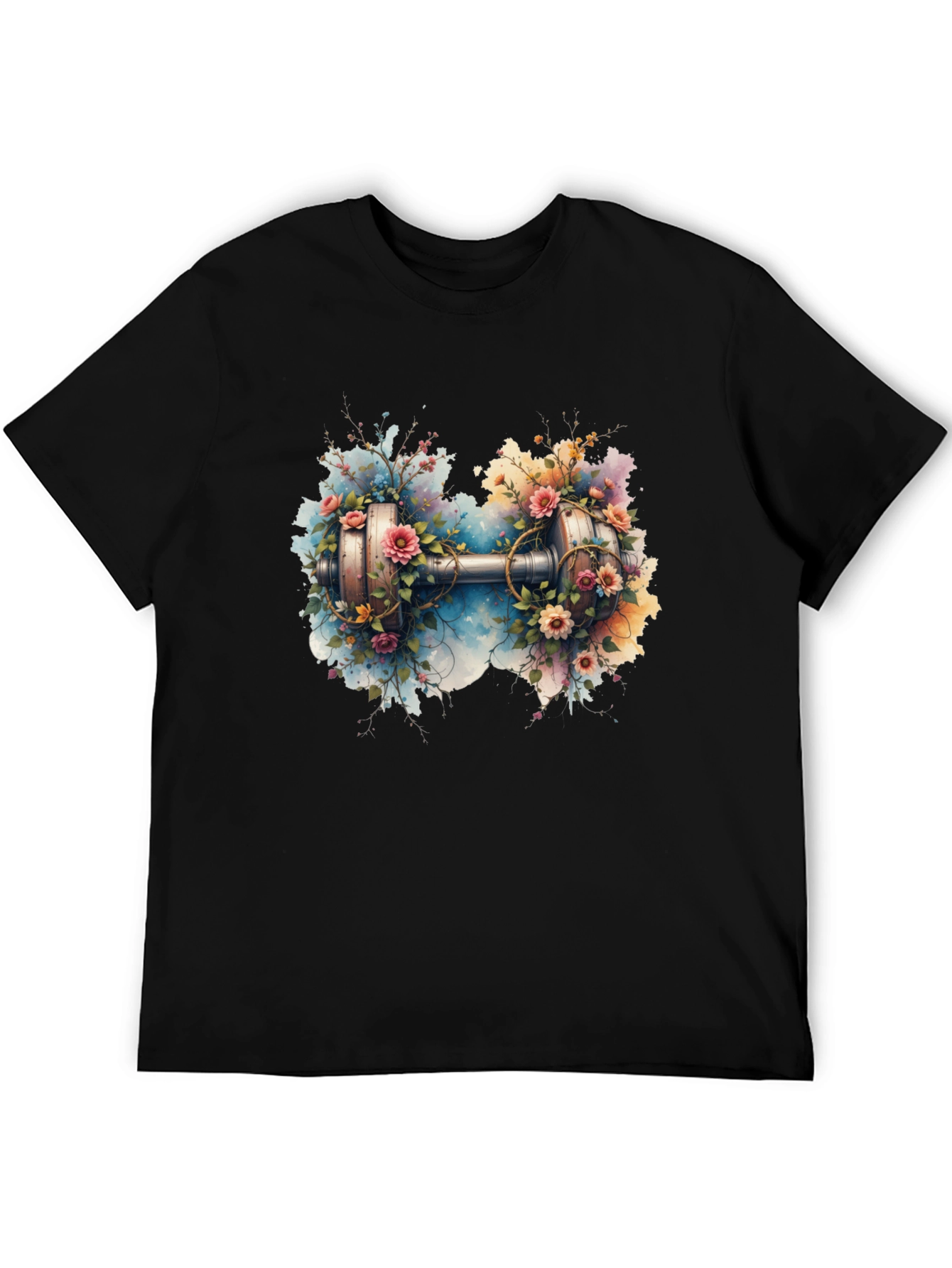 Floral Dumbbell Graphic Tee