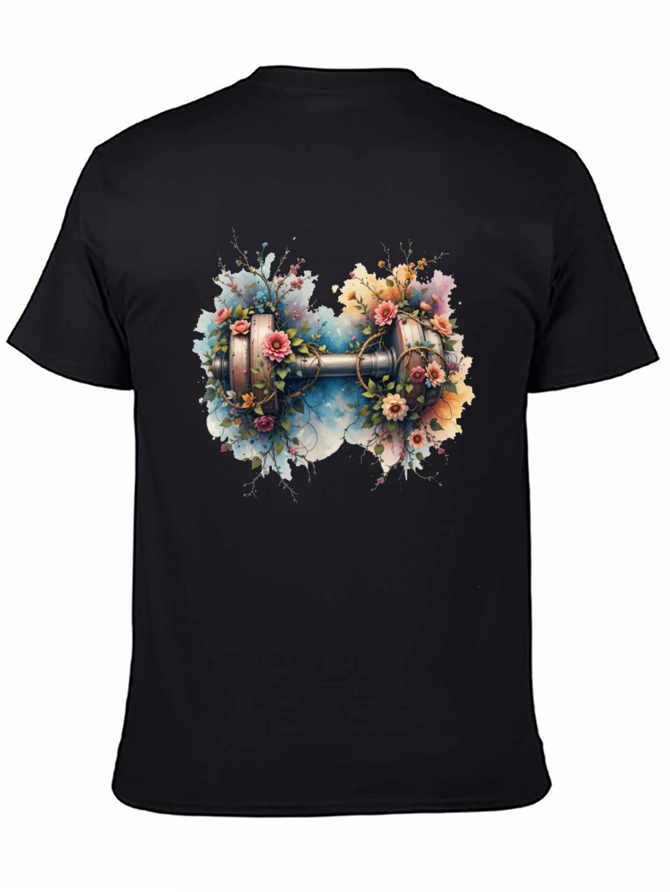 Floral Dumbbell Graphic Tee