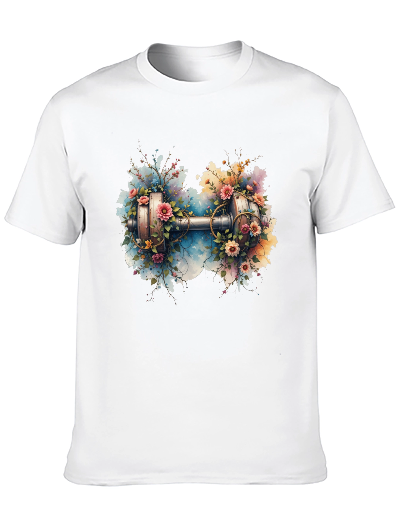Floral Dumbbell Graphic Tee