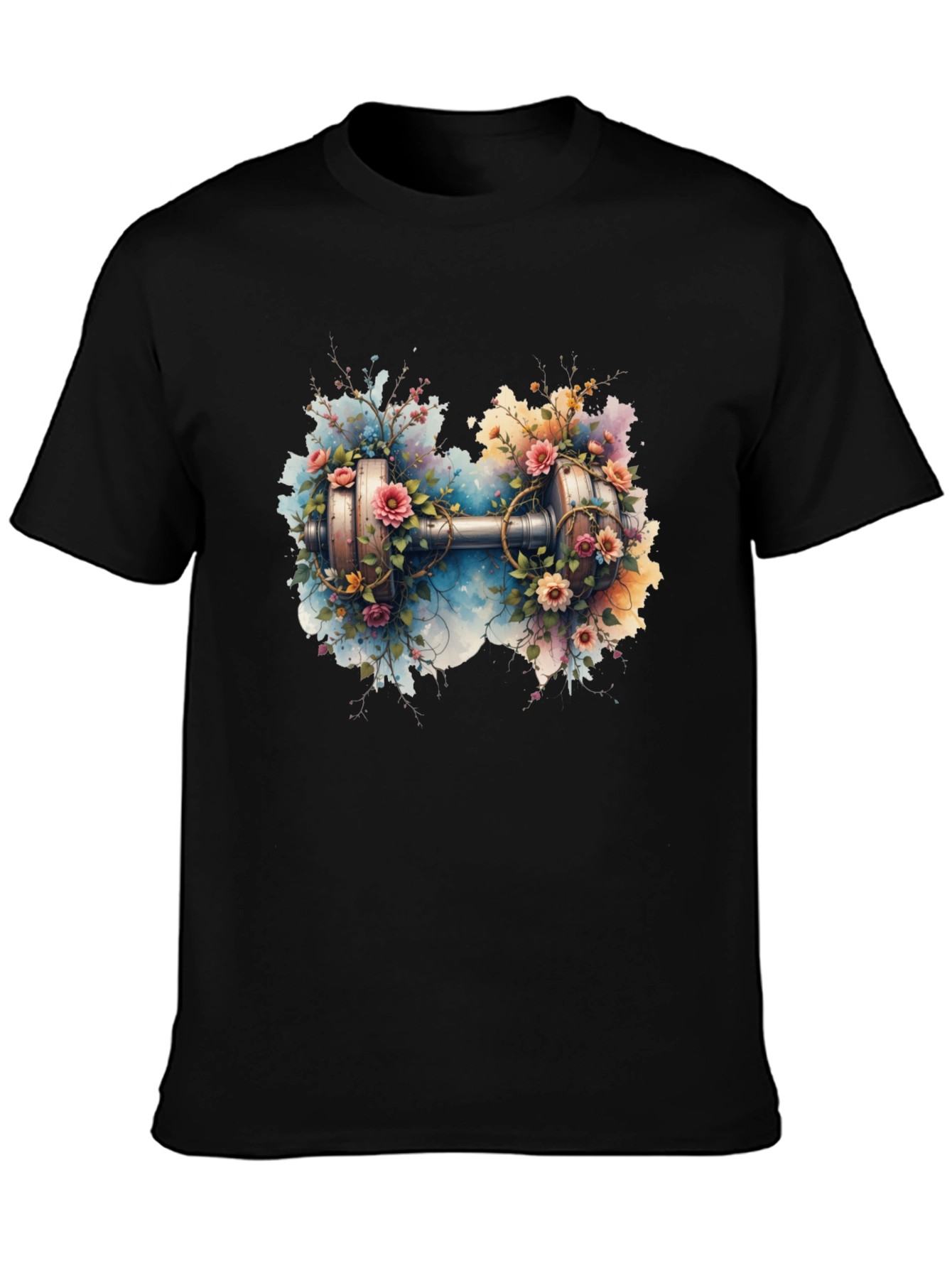 Floral Dumbbell Graphic Tee