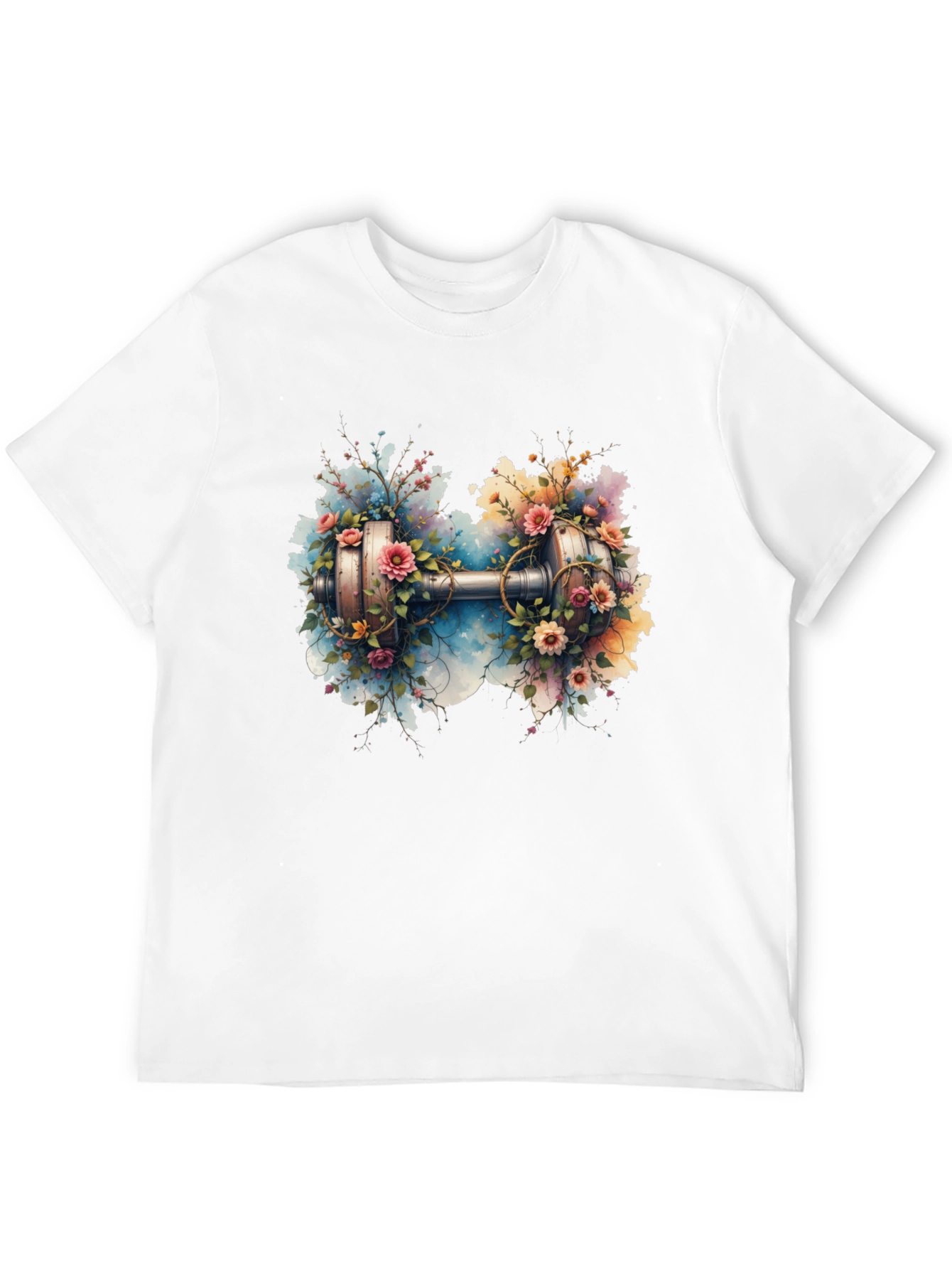 Floral Dumbbell Graphic Tee