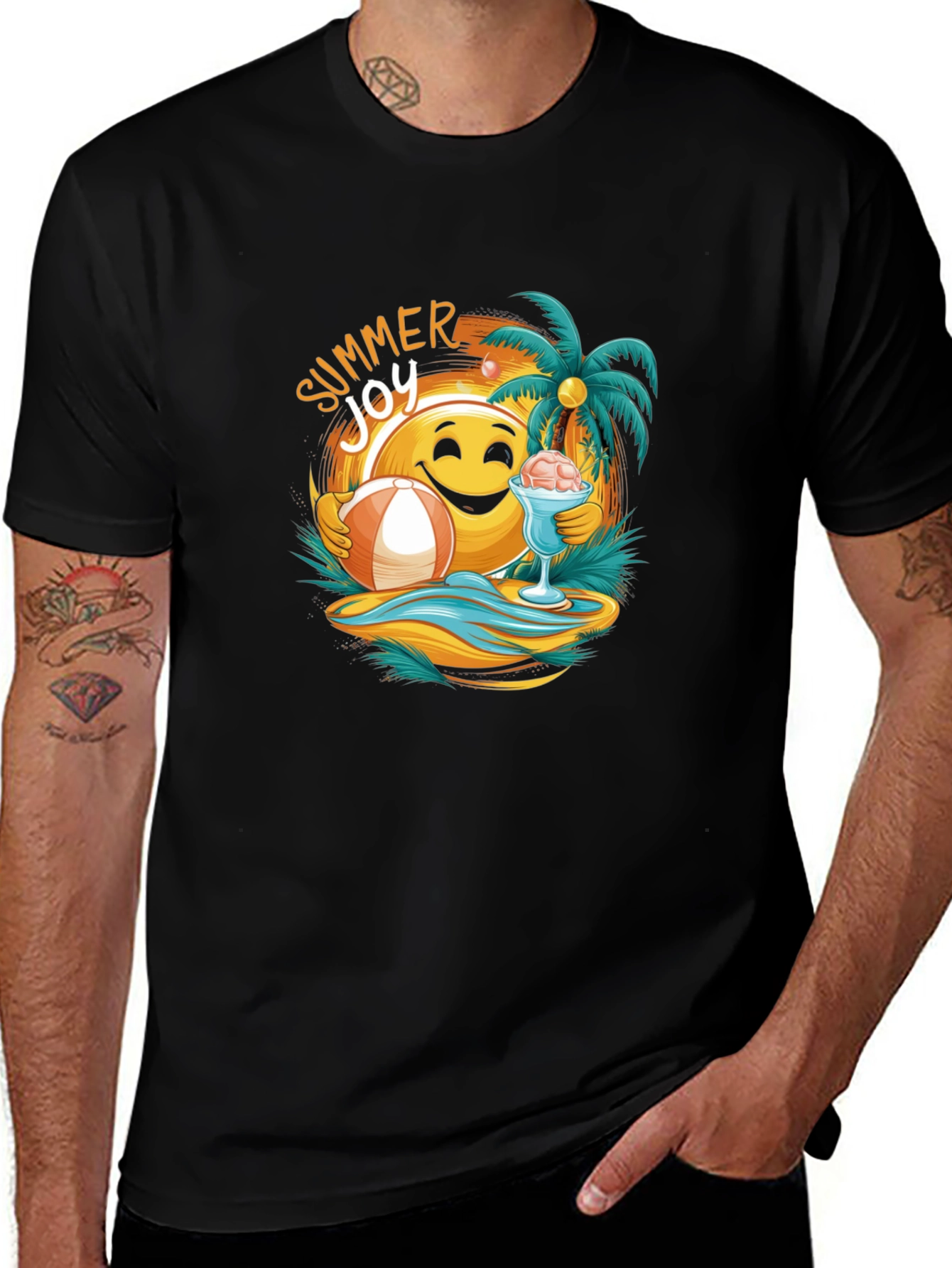 Summer Joy Graphic Tee - Beach Vibes T-Shirt