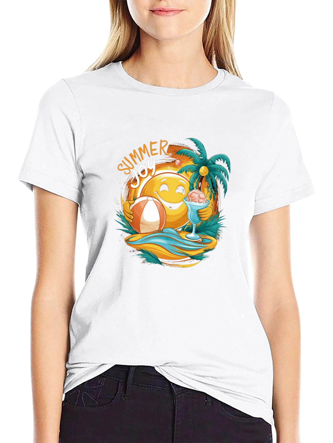 Summer Joy Graphic Tee - Beach Vibes T-Shirt