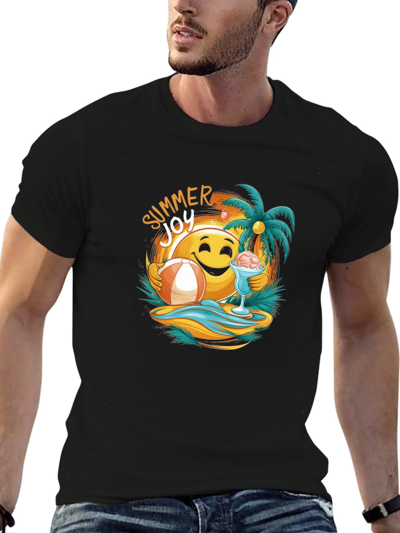 Summer Joy Graphic Tee - Beach Vibes T-Shirt